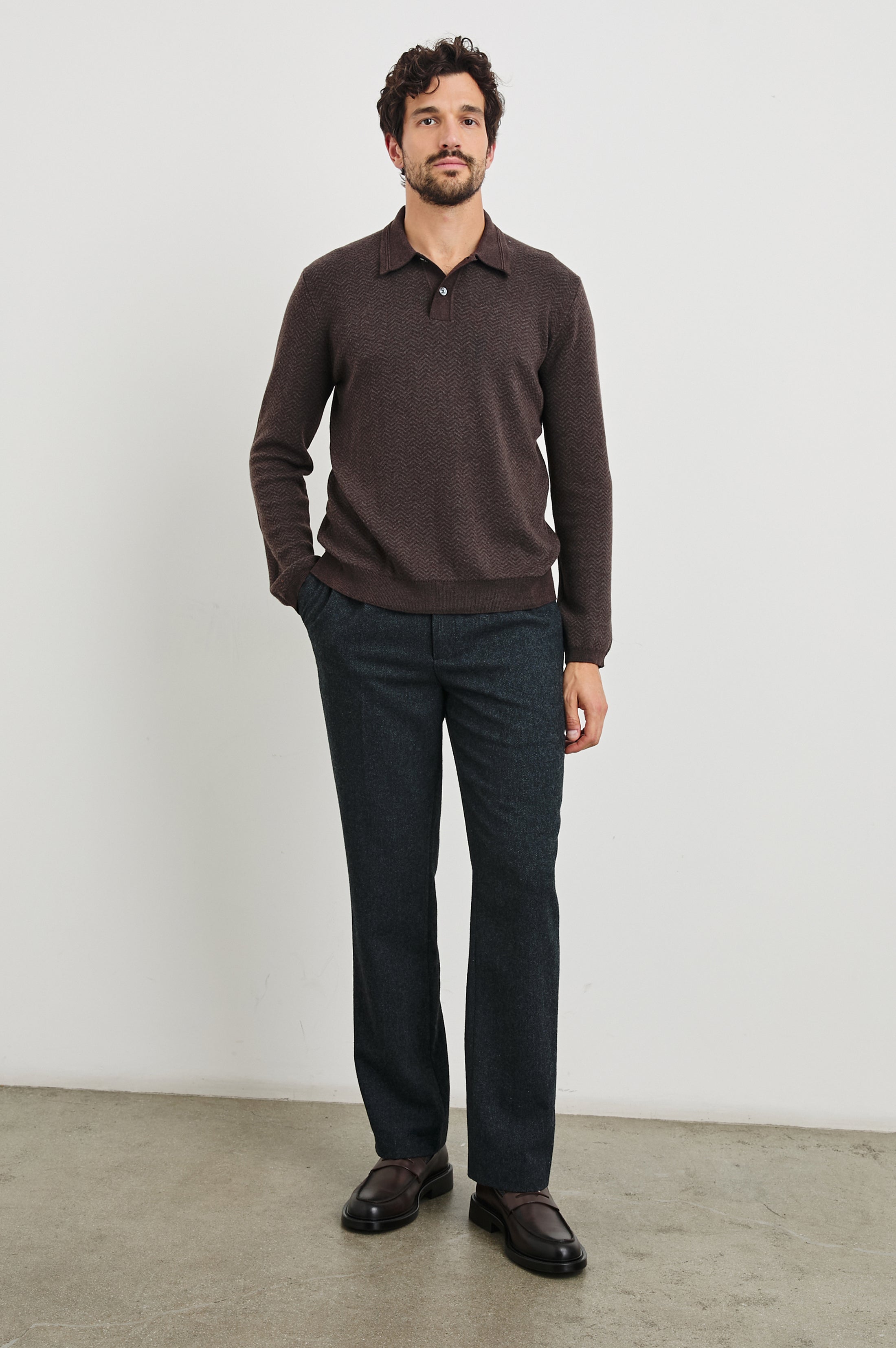 HERRINGTON SWEATER - BROWN HERRINGBONE MELANGE – Rails