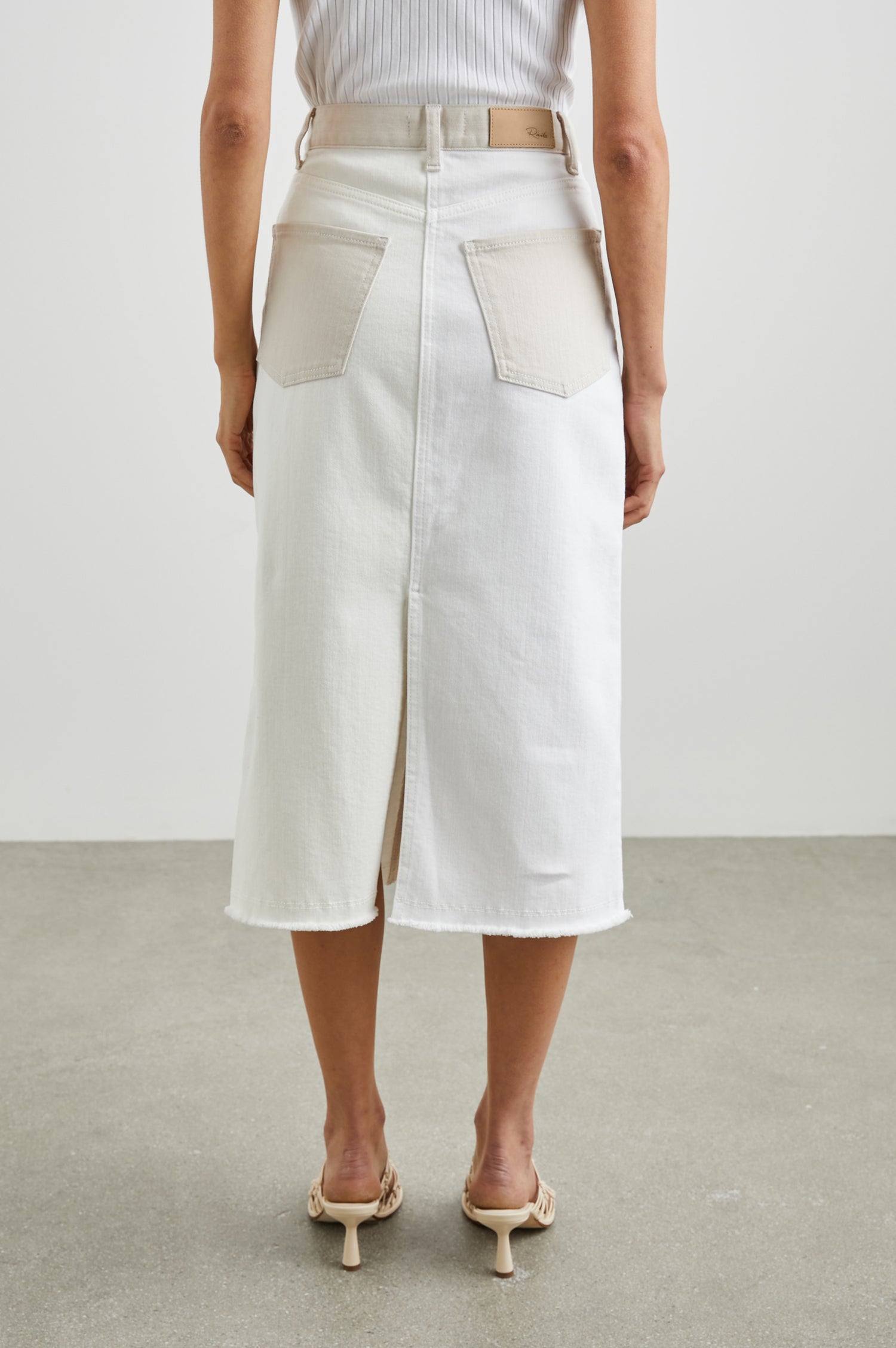 HIGHLAND SKIRT - ECRU PATCHWORK - BACK BODY