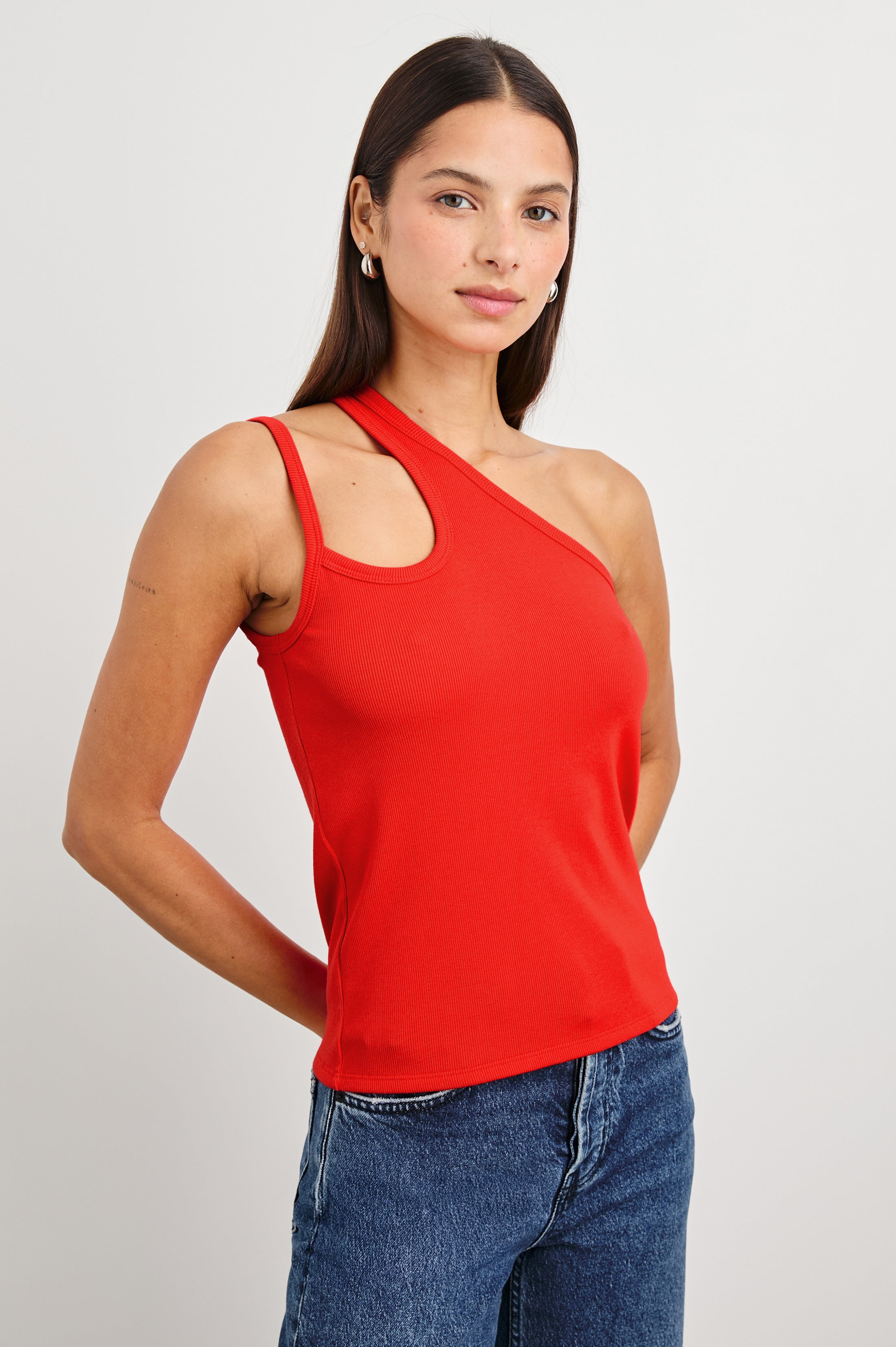 リエルリシェ　rielle riche サイドフォック　タンクトップ　赤　レッド HIRA TOP - CHERRY – Rails