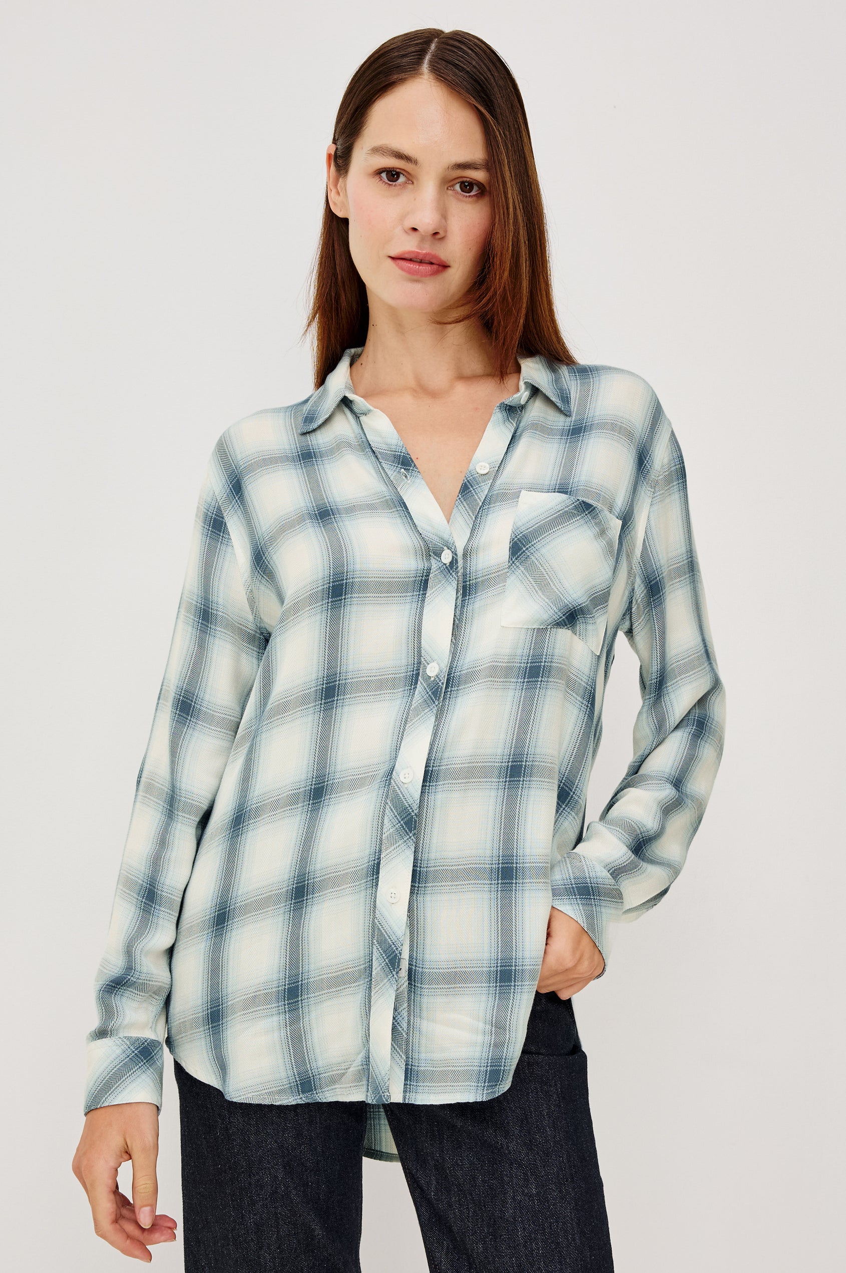 HUNTER SHIRT - BLUEBELL IVORY