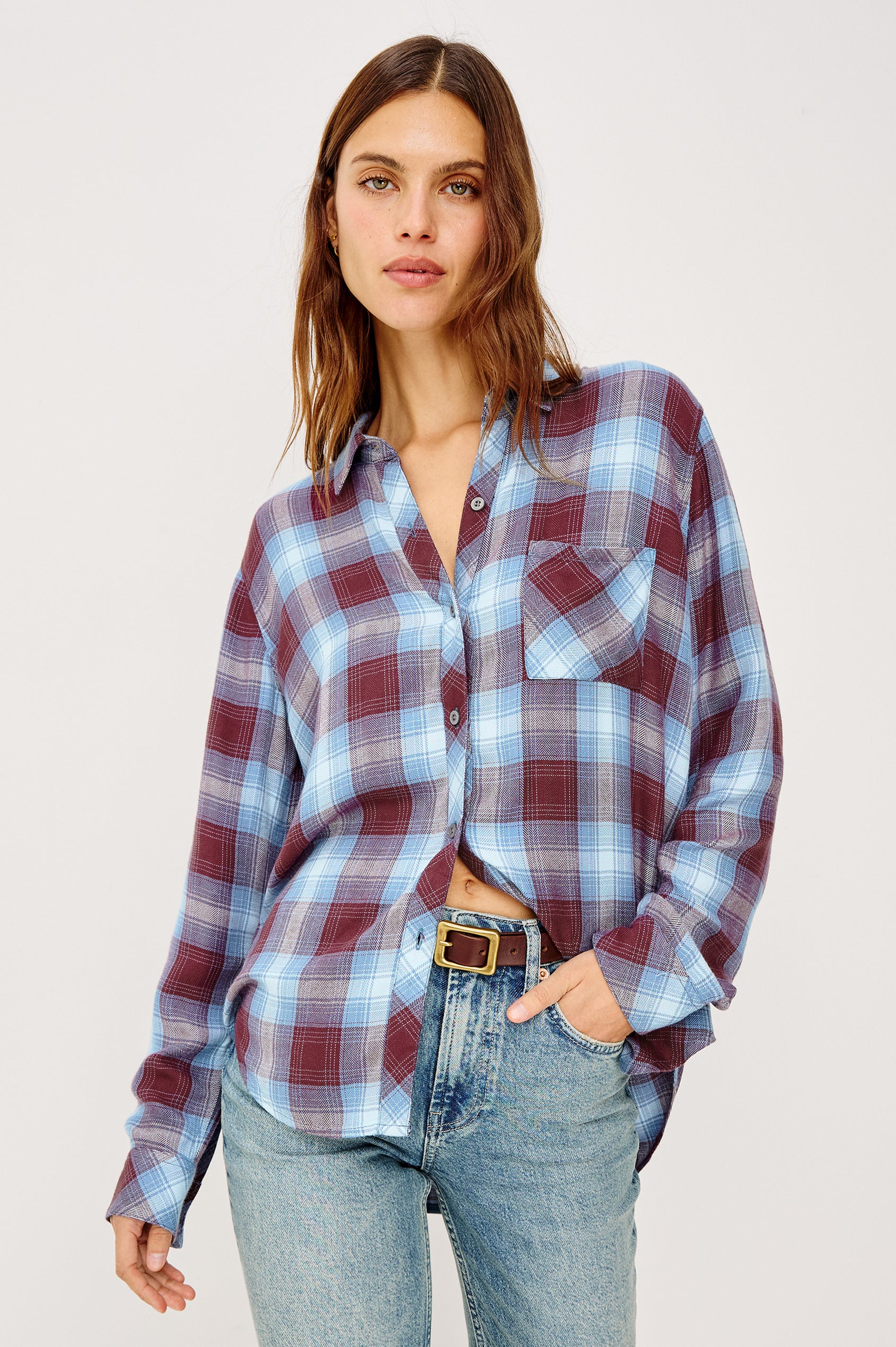 HUNTER SHIRT - CERULEAN MULBERRY