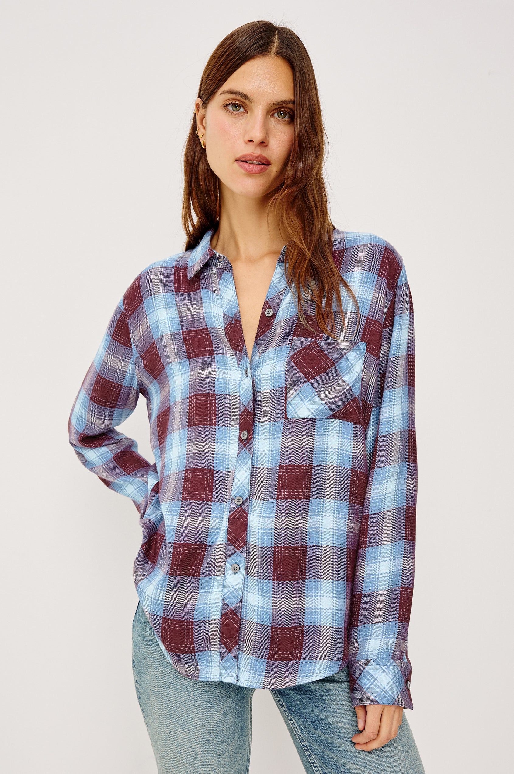 HUNTER SHIRT - CERULEAN MULBERRY