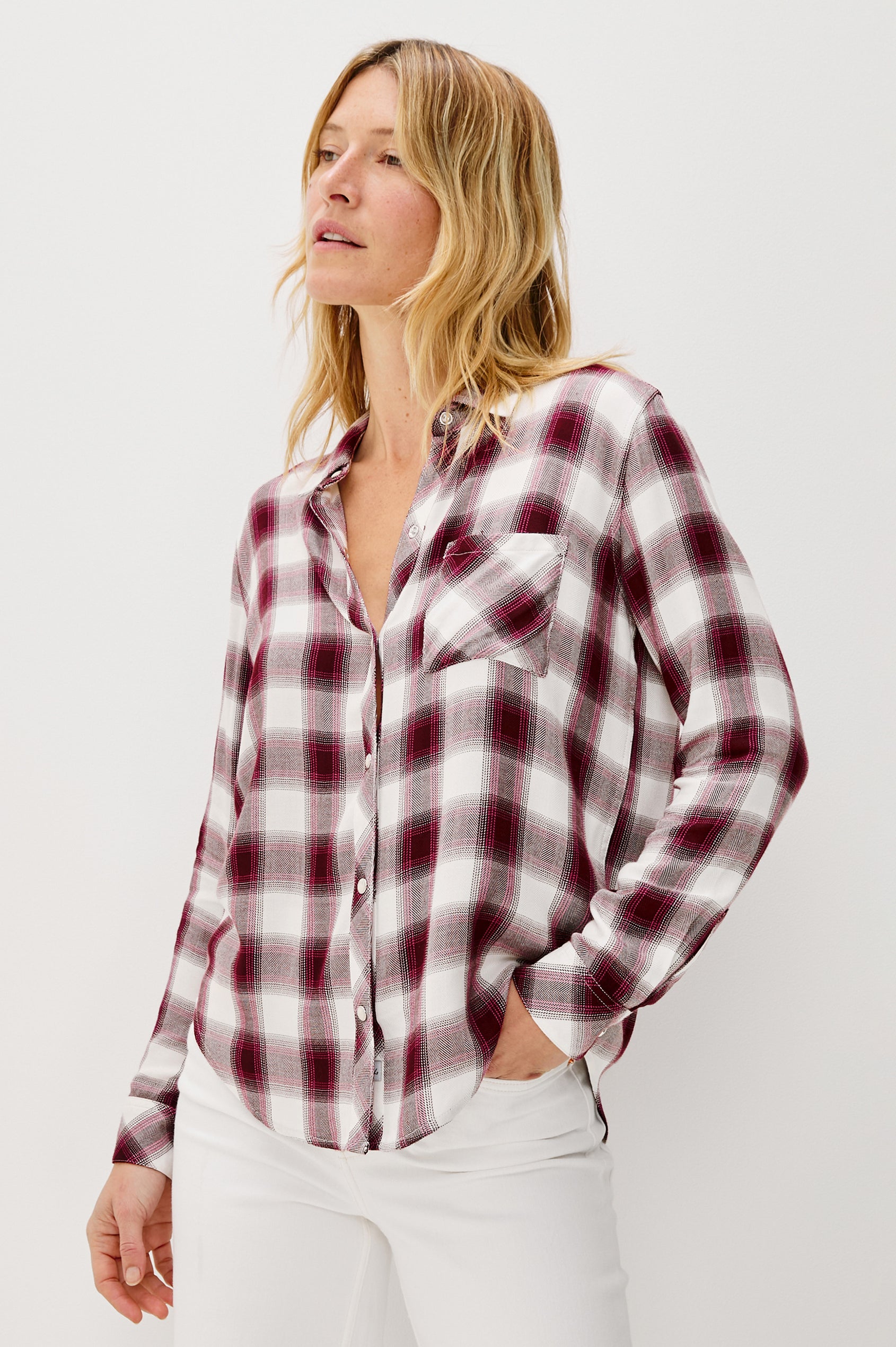 HUNTER SHIRT - RASPBERRY WINE