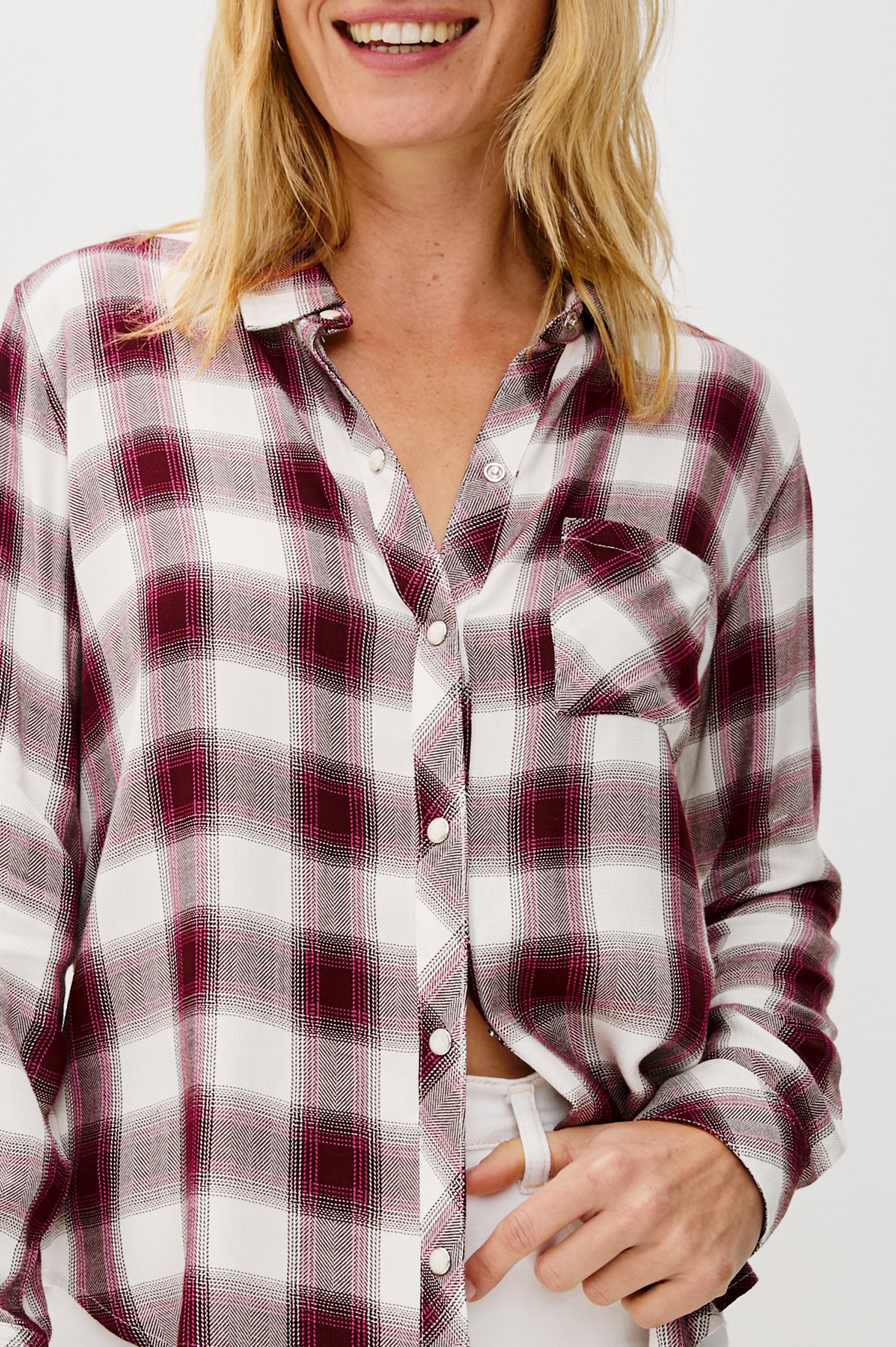 HUNTER SHIRT IVORY CHECK – Rails