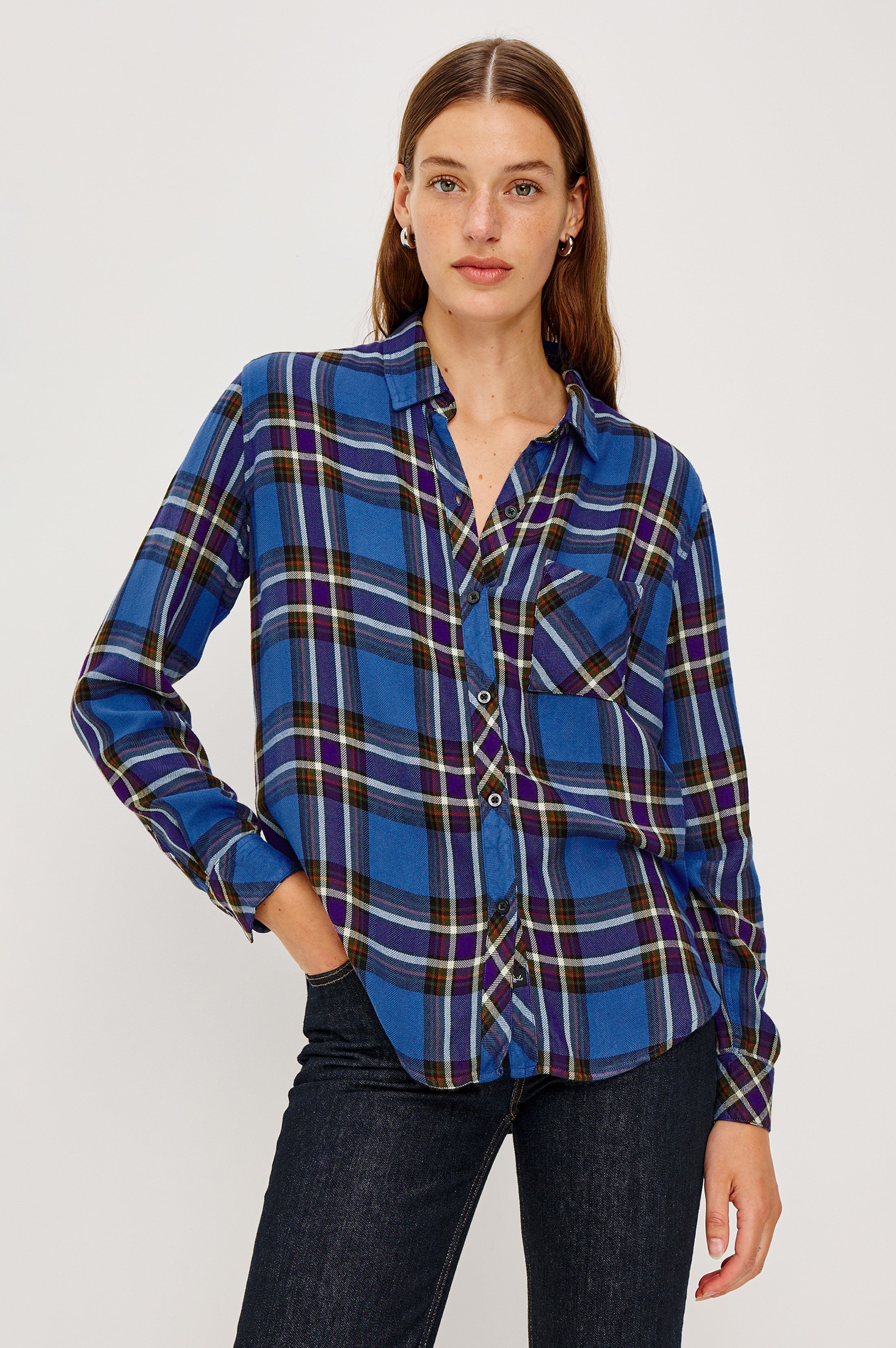 Rails / インディゴ ストライプ シャツ HUNTER SHIRT - INDIGO NAVY – Rails