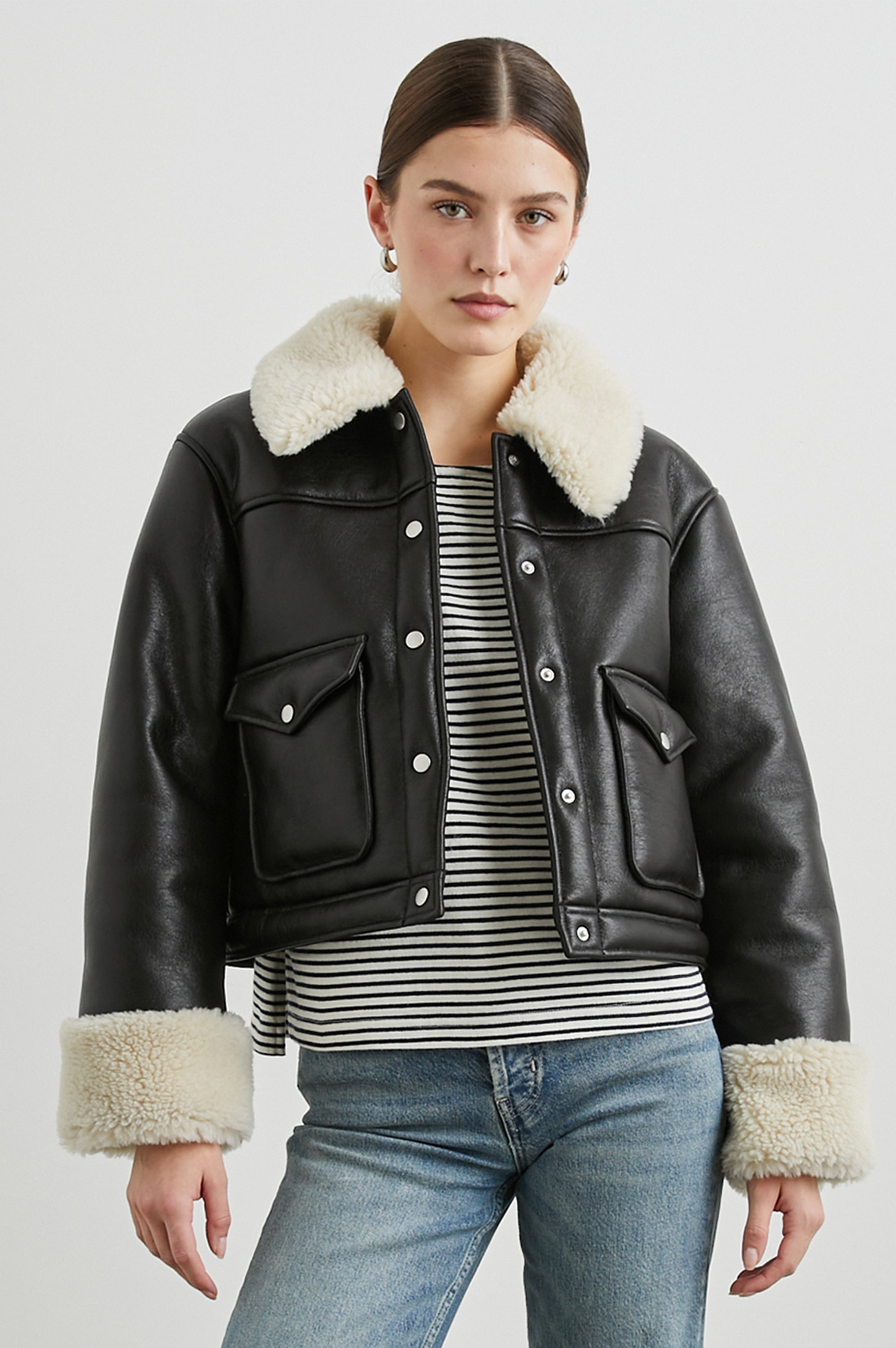 IMANI JACKET - BLACK IVORY – Rails