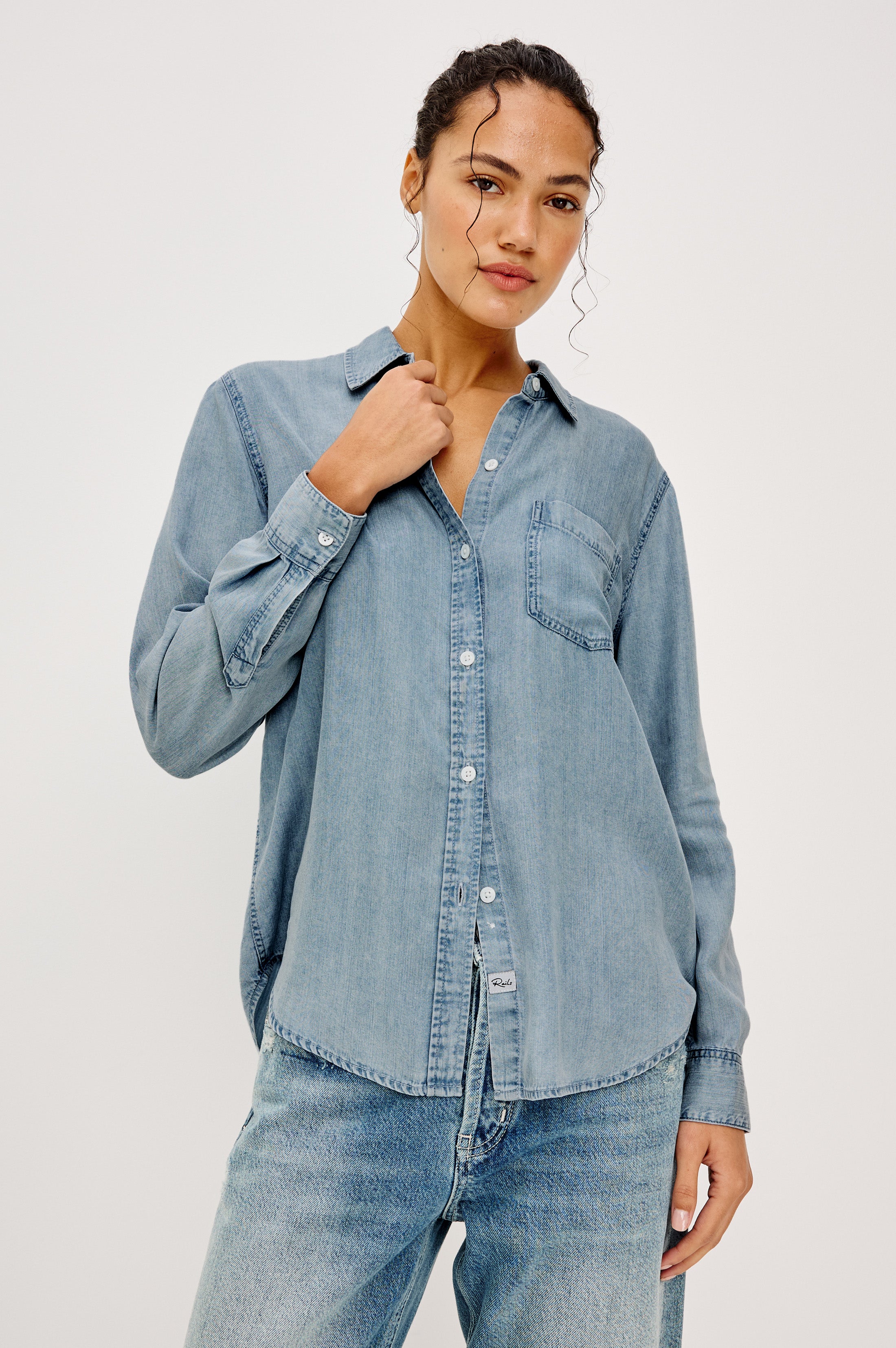 INGRID SHIRT - MED VINTAGE CLOUD WASH – Rails