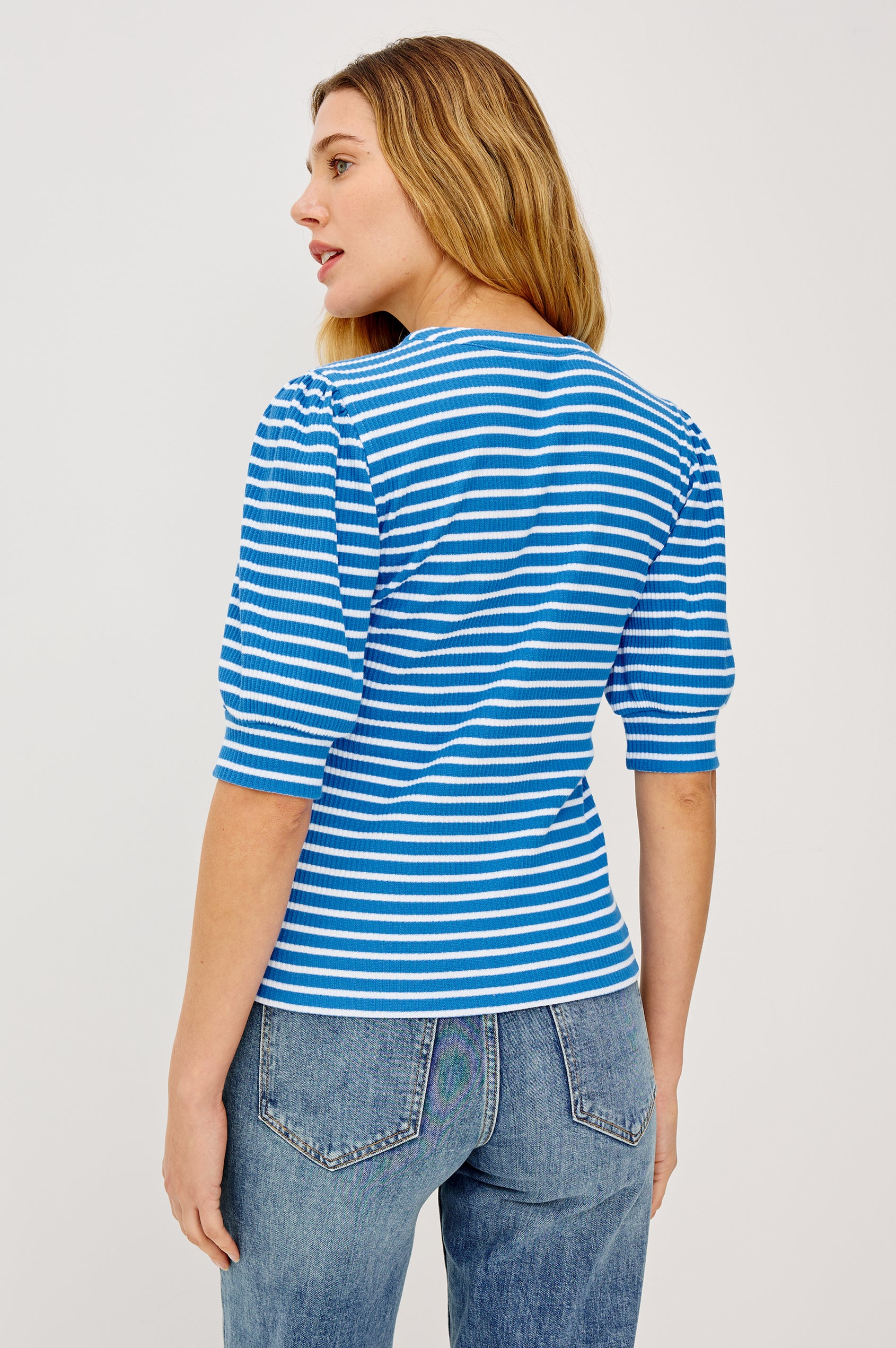 JEWEL TOP - FRENCH BLUE STRIPE