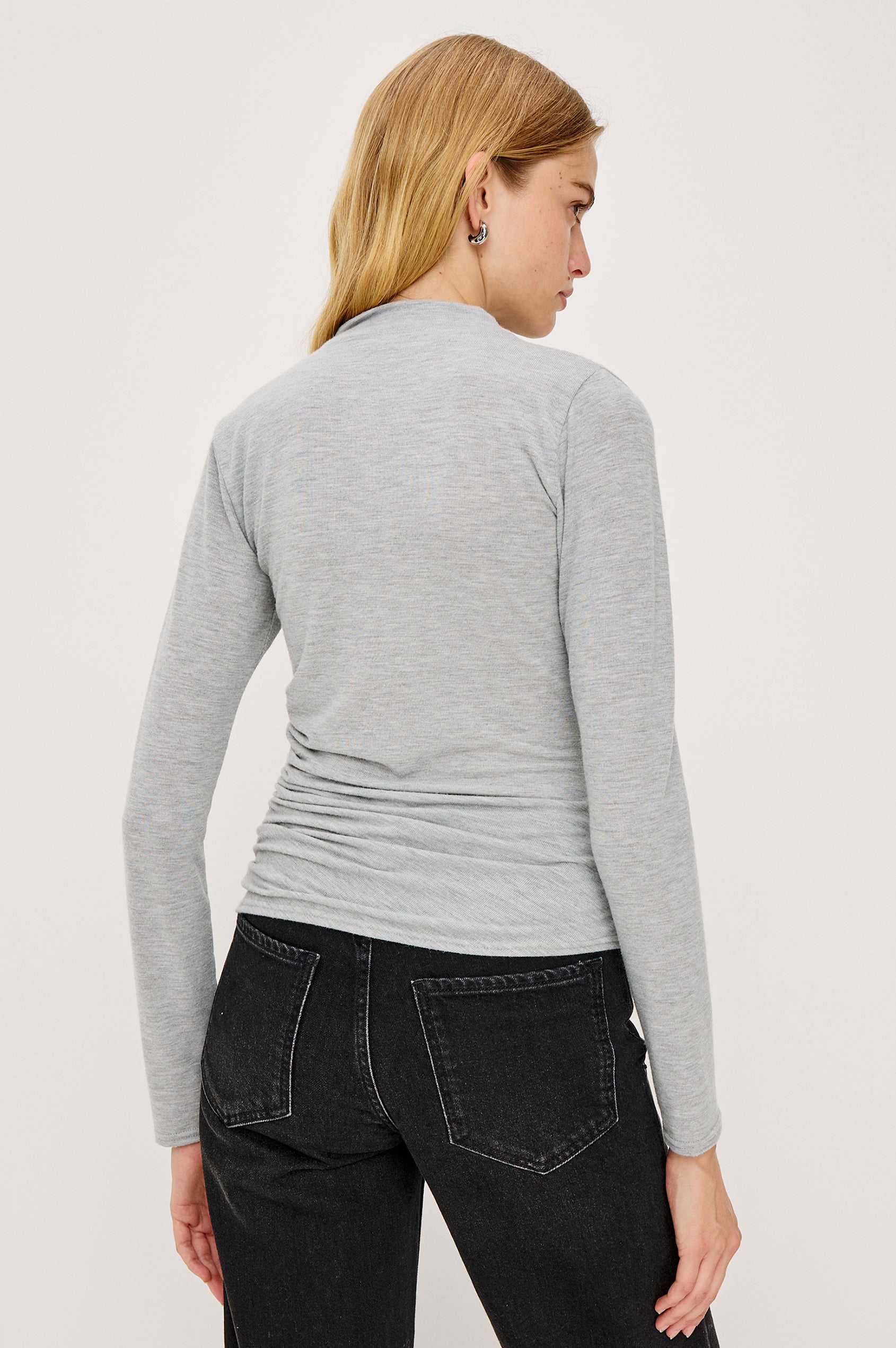 JOELLE TOP - HEATHER GREY