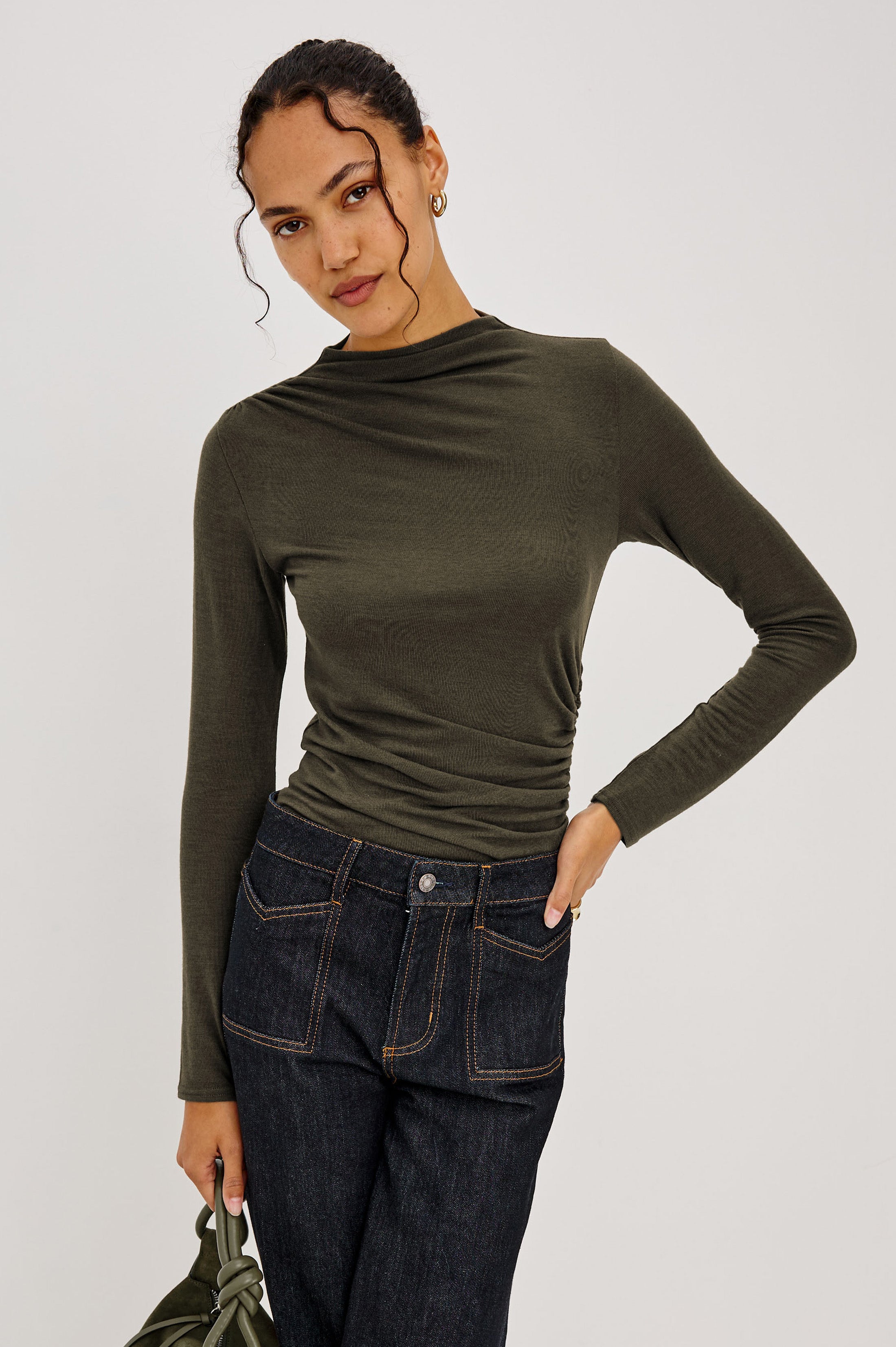 JOELLE TOP - HEATHER OLIVE – Rails