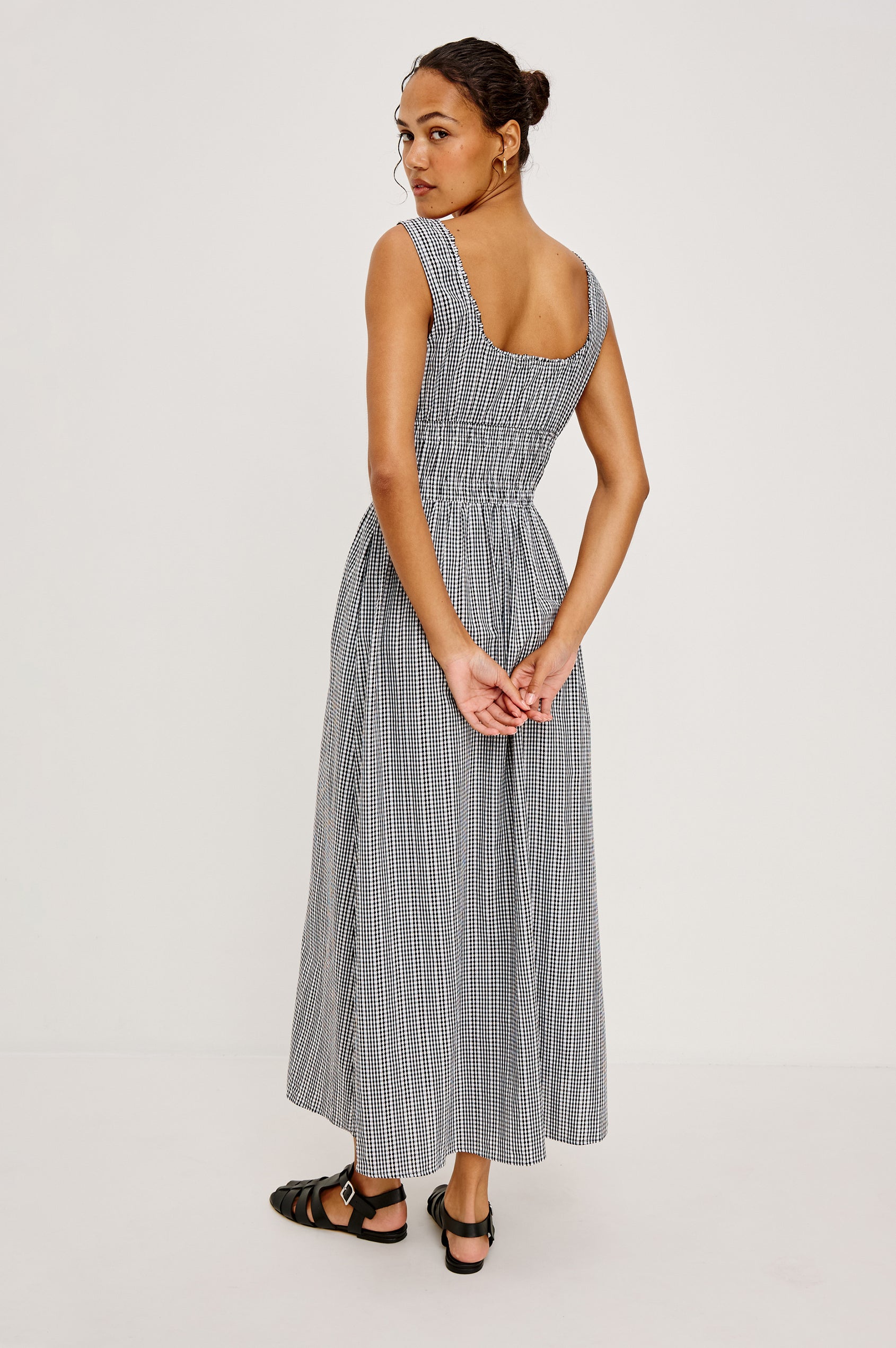 JORDIE DRESS - BLACK GINGHAM Rails JORDIE DRESS - BLACK GINGHAM Rails