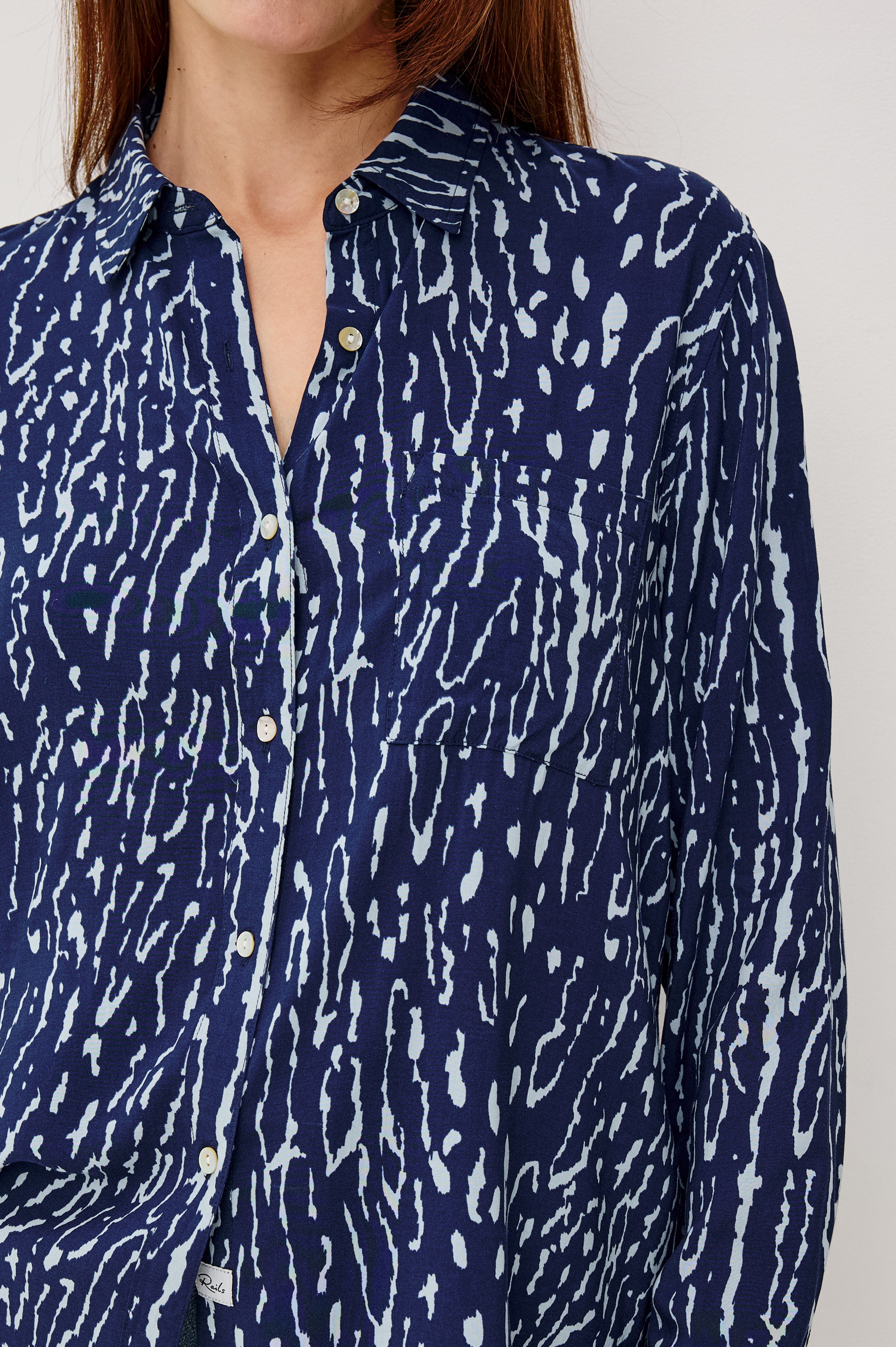 JOSEPHINE SHIRT - DARK NAVY LYNX – Rails