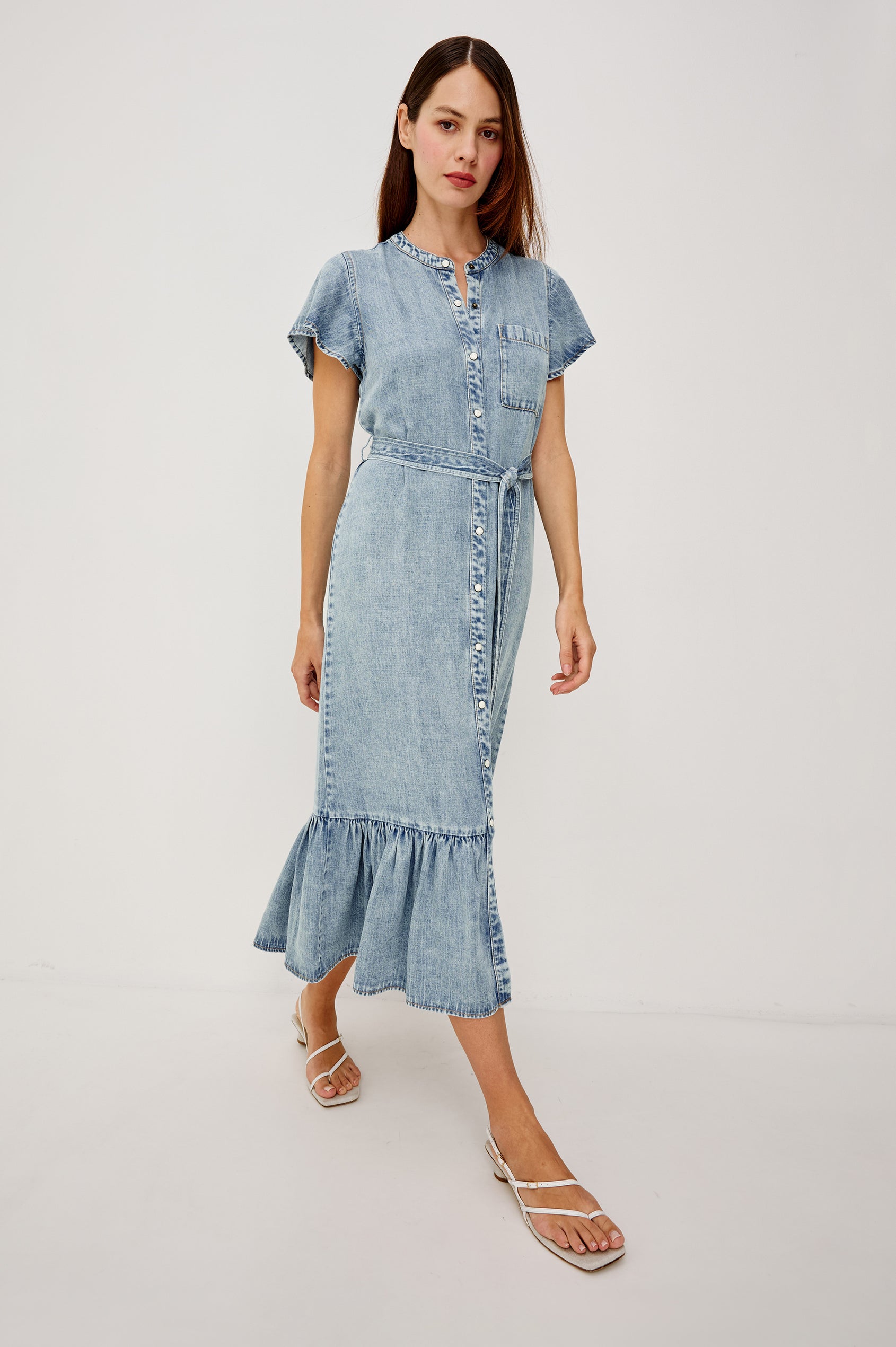 Rails | Kahlo Dress - Faded Indigo | Premium Cotton | Size XXS