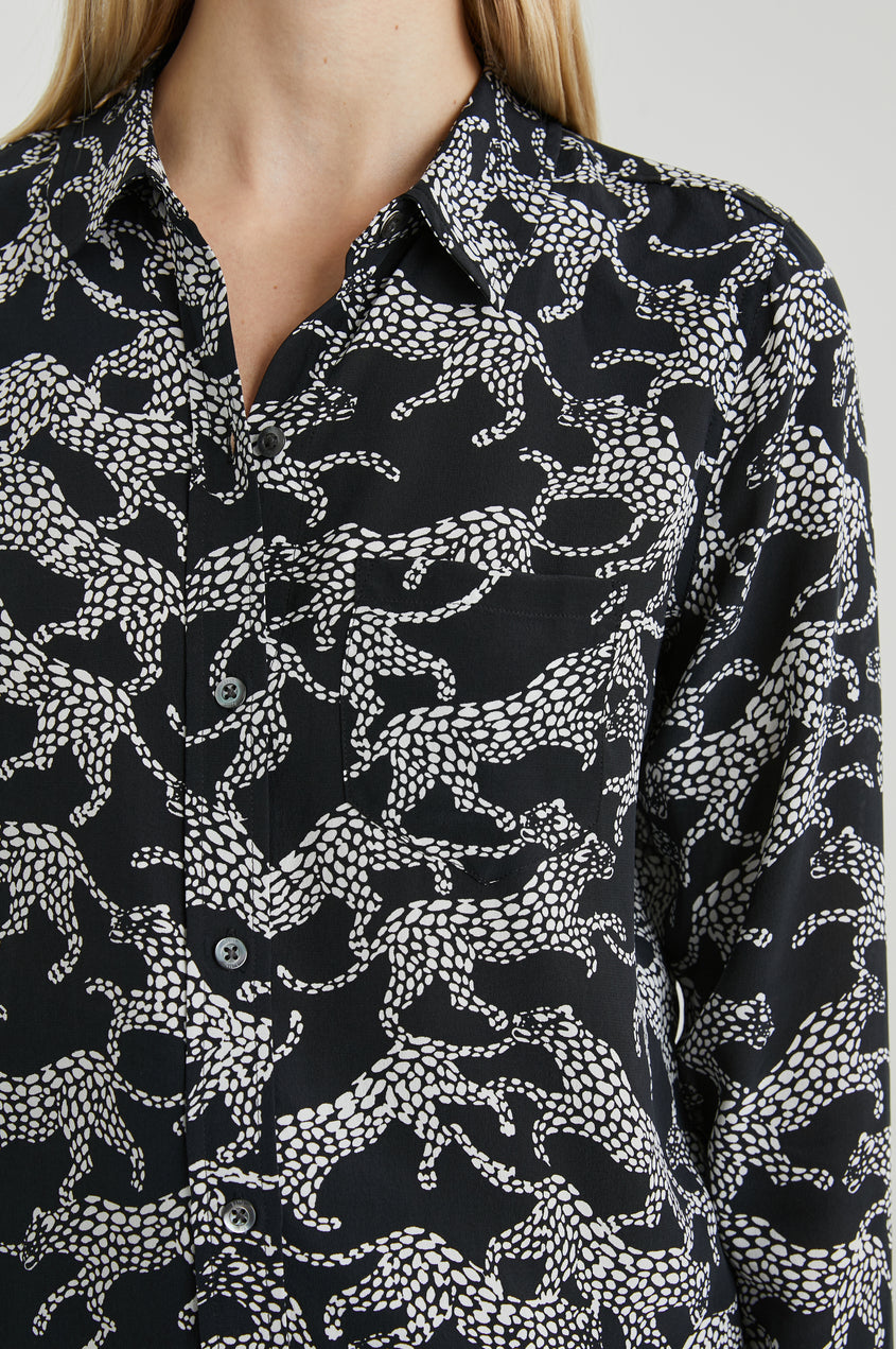 KATE SHIRT BLACK LYNX Rails