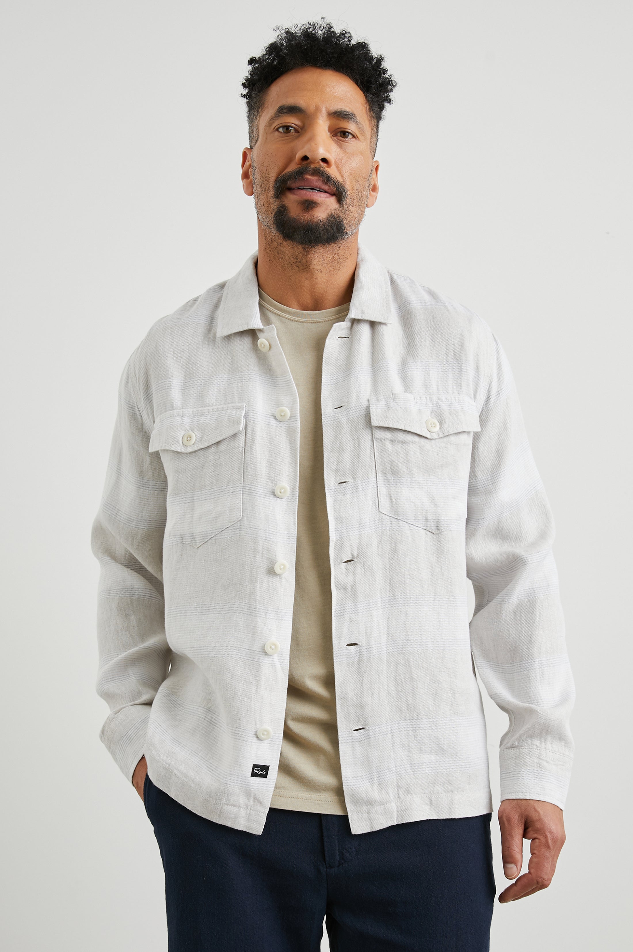 KEROUAC SHIRT JACKET - WICKER GRAPHITE STRIPE – Rails
