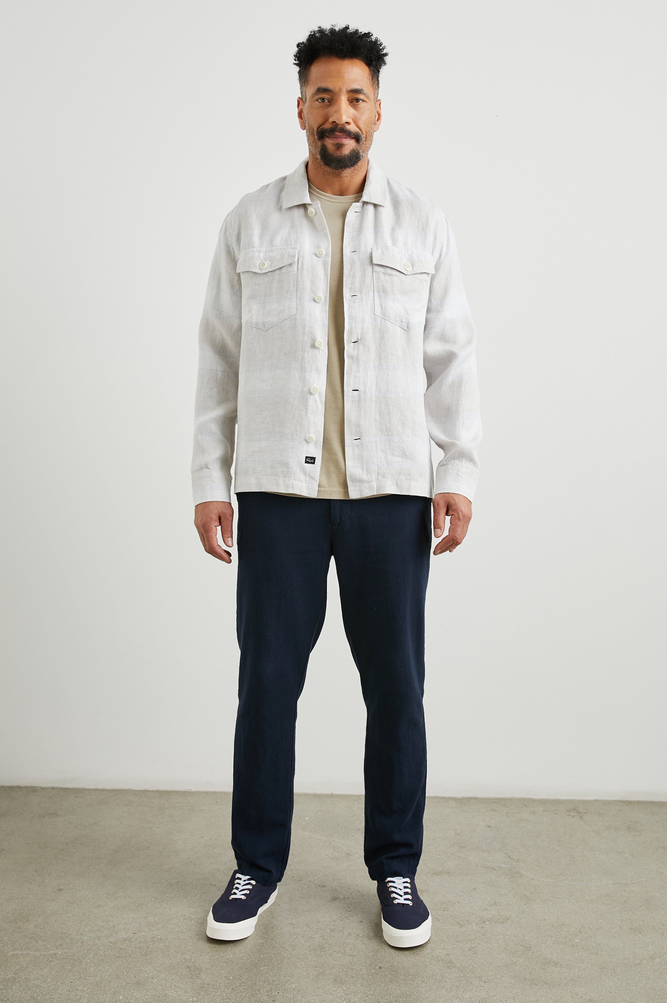 KEROUAC SHIRT JACKET - WICKER GRAPHITE STRIPE – Rails