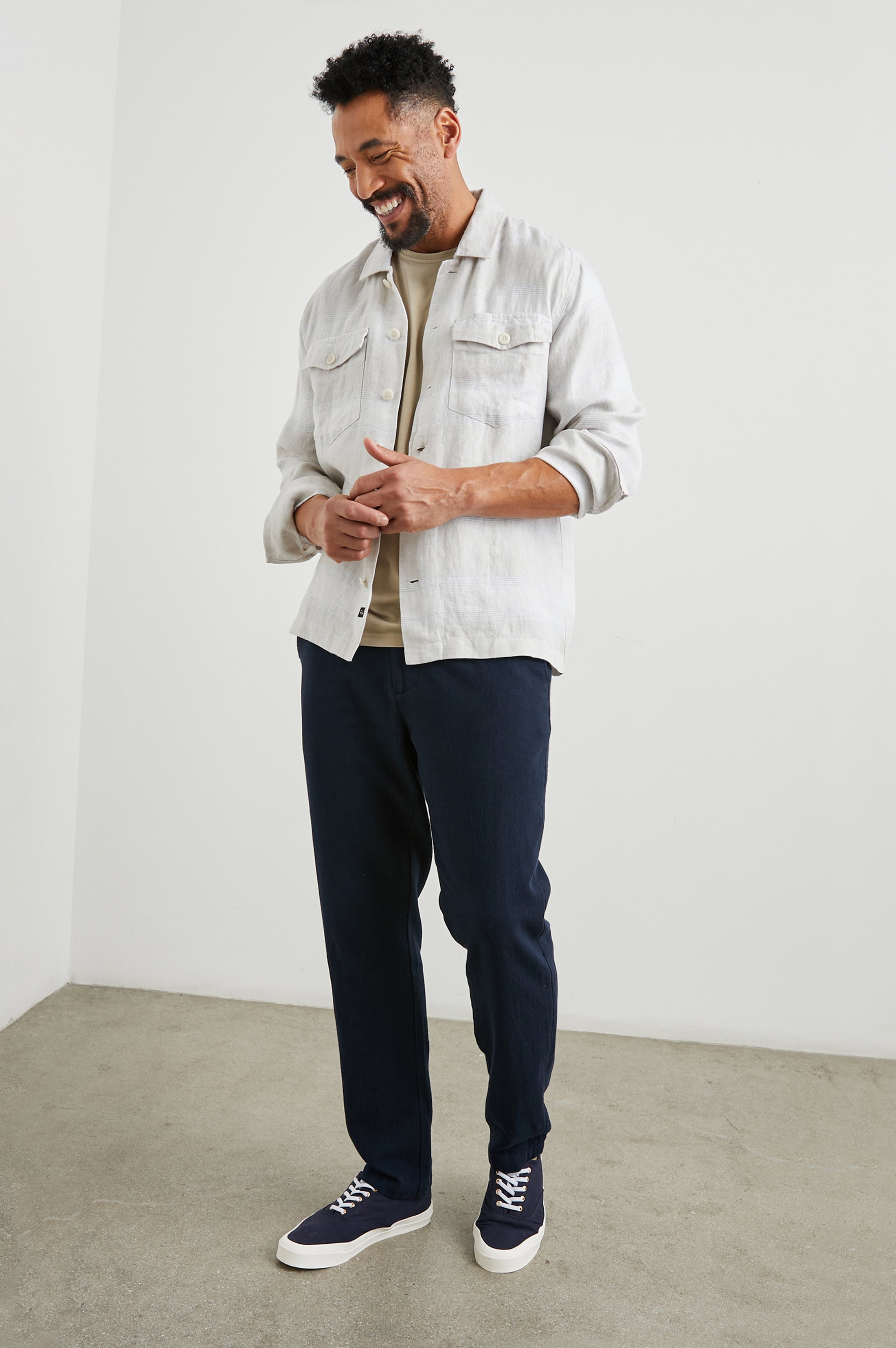 KEROUAC SHIRT JACKET - WICKER GRAPHITE STRIPE – Rails
