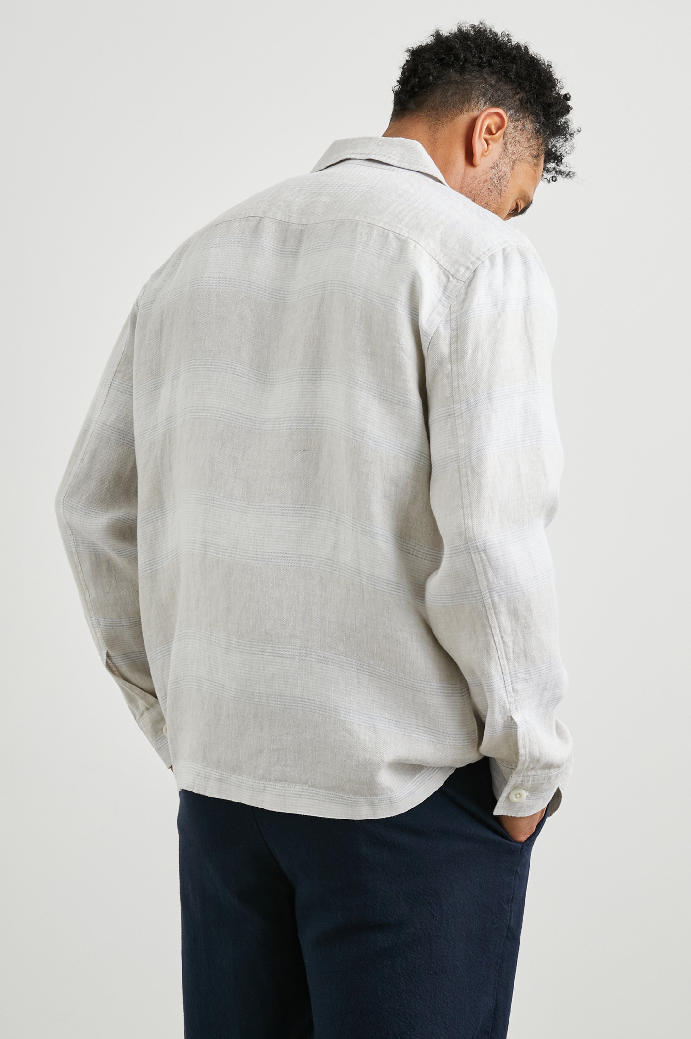 KEROUAC SHIRT JACKET - WICKER GRAPHITE STRIPE – Rails