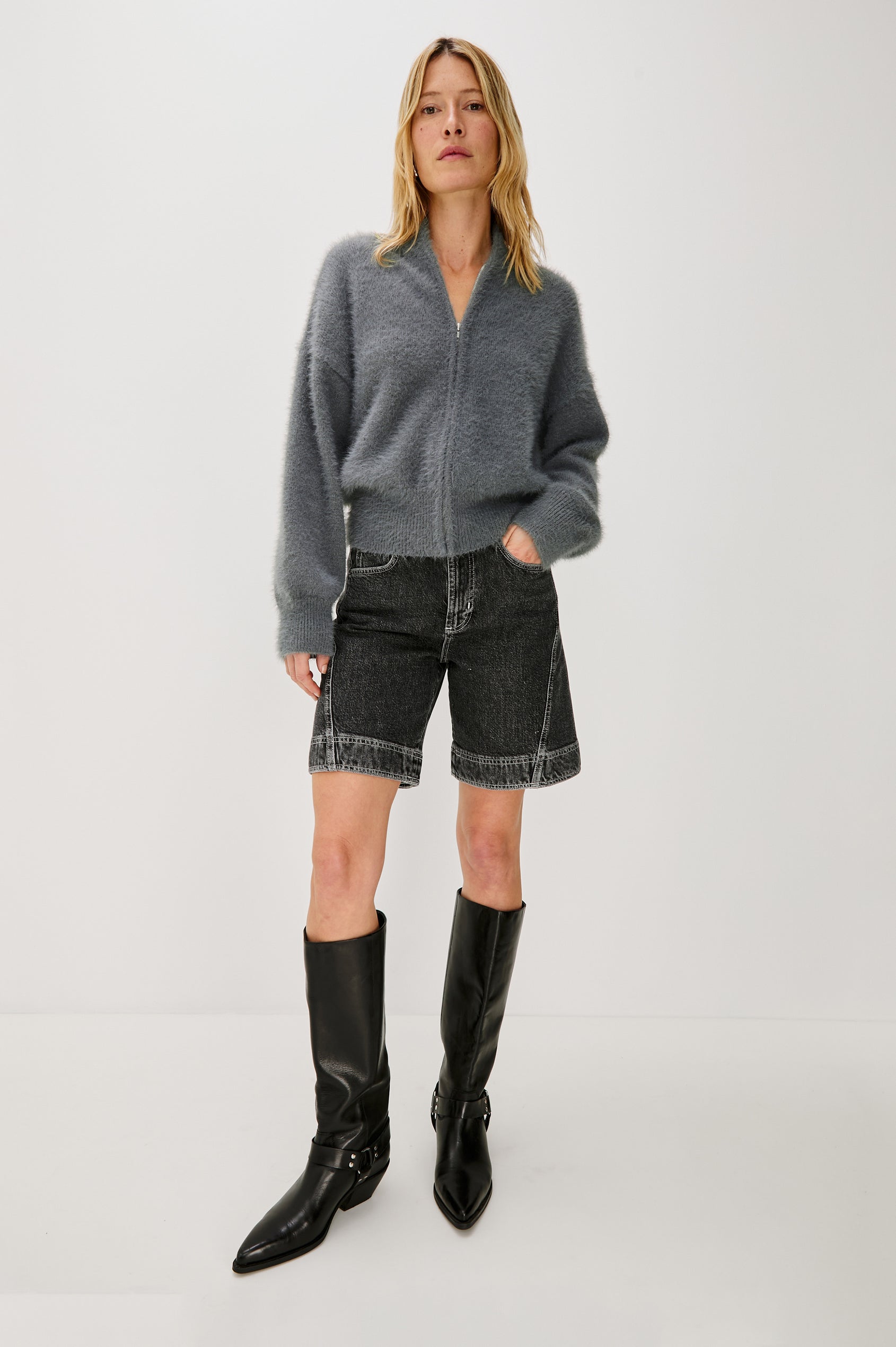 KERRY SWEATER - HEATHER CHARCOAL