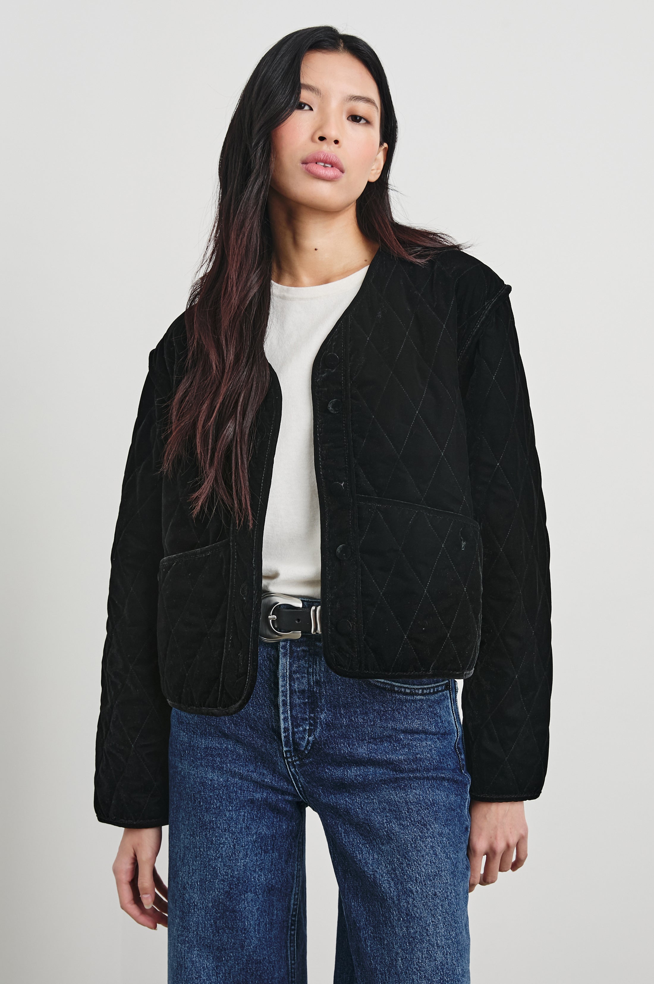 KIKO JACKET - BLACK VELVET – Rails