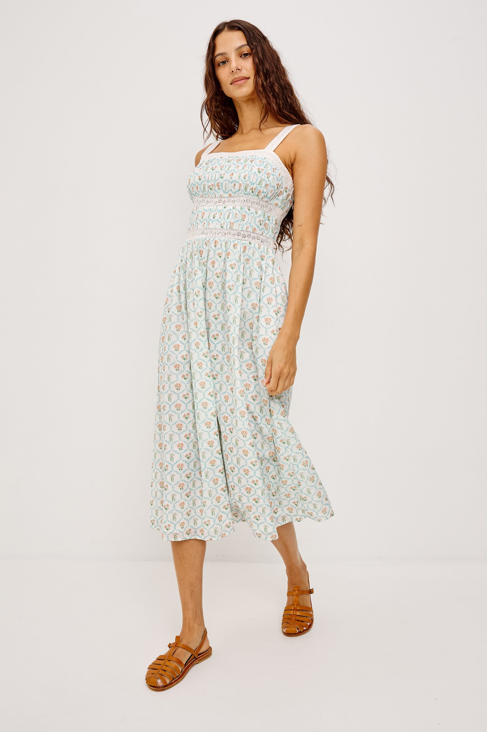 Rails | Kimiko Dress - Peach Peony | Premium Cotton | Size XXS