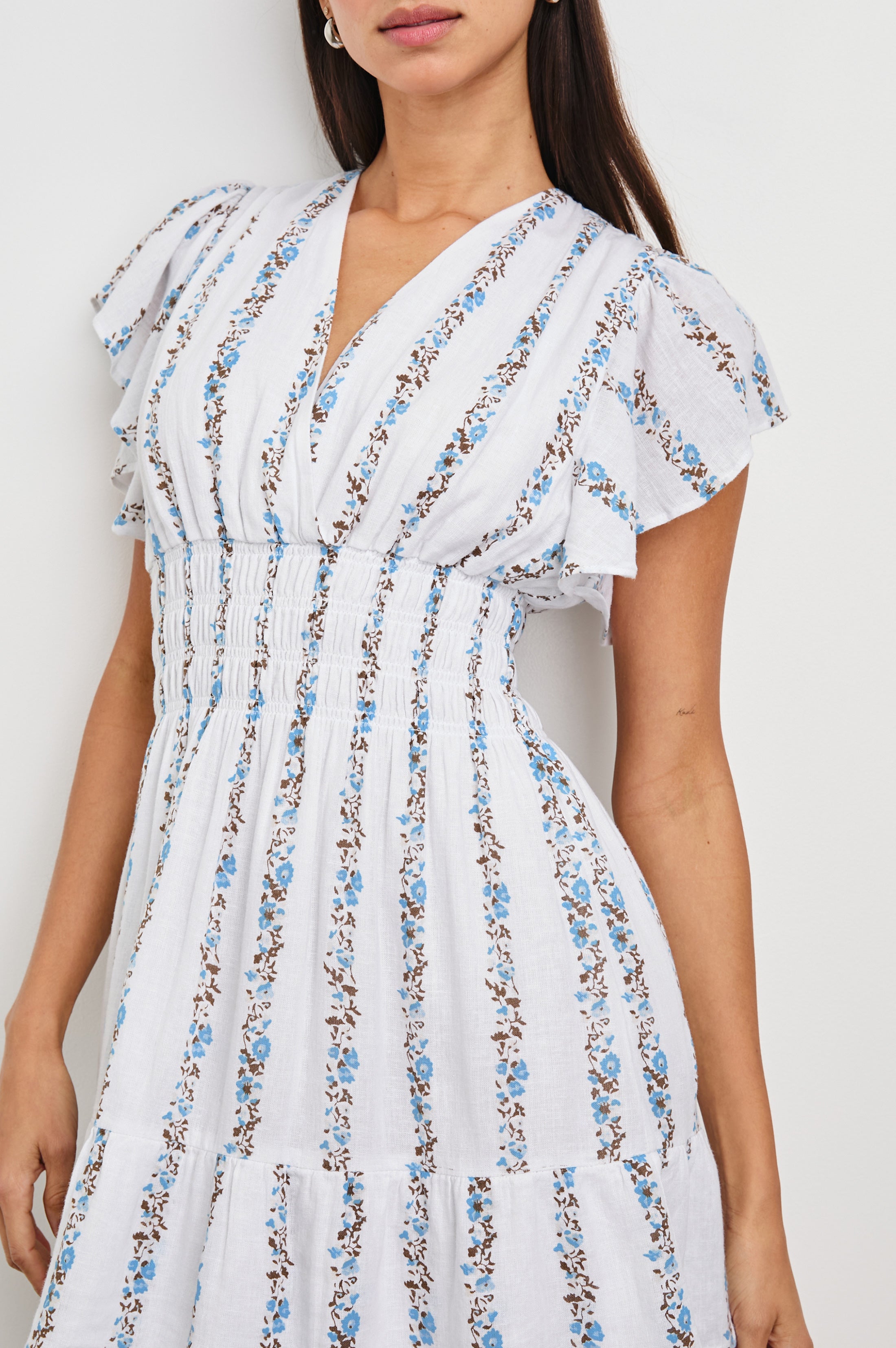 KIMORA DRESS - BLUEBELL STRIPE – Rails