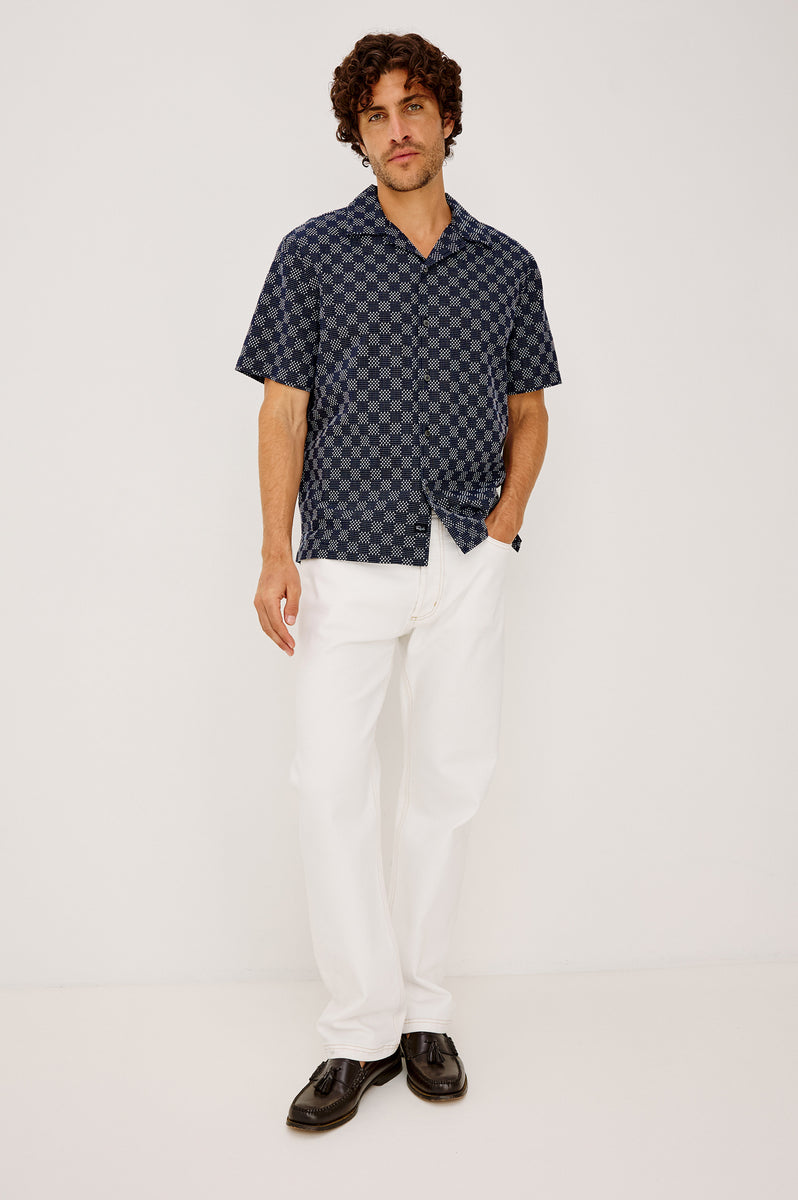 Kin Shirt KIN SHIRT - NAVY SASHIKO – Rails