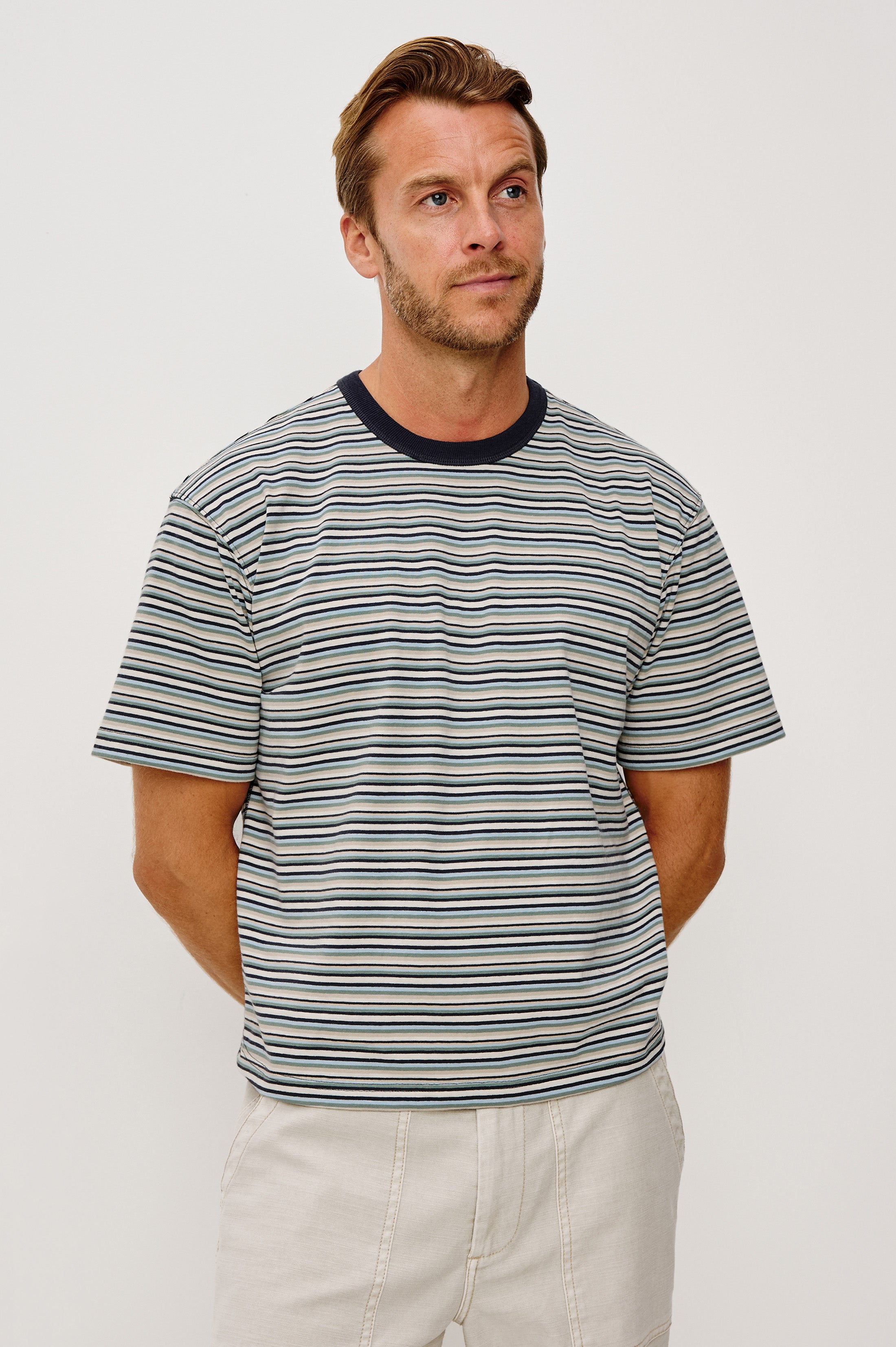 KIP T-SHIRT - PLAYA AZUL STRIPE – Rails