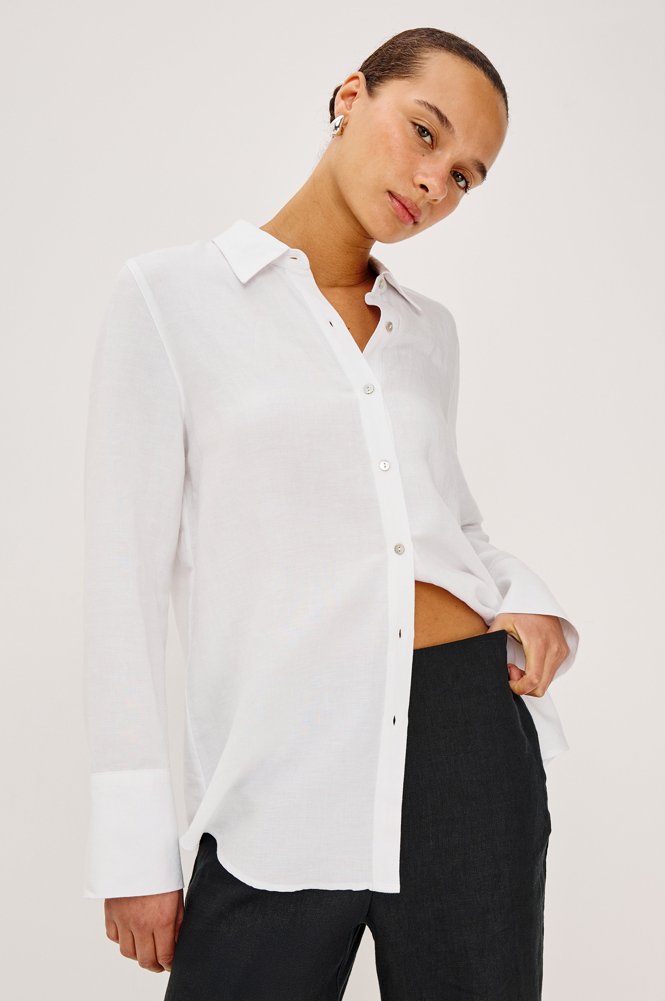 Rails | Knox Shirt - White | Premium Linen | Size XL
