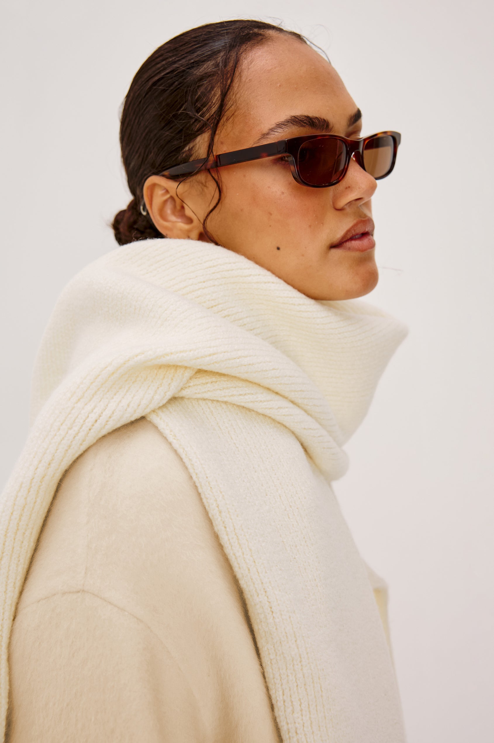 KOA SCARF - IVORY FRINGE