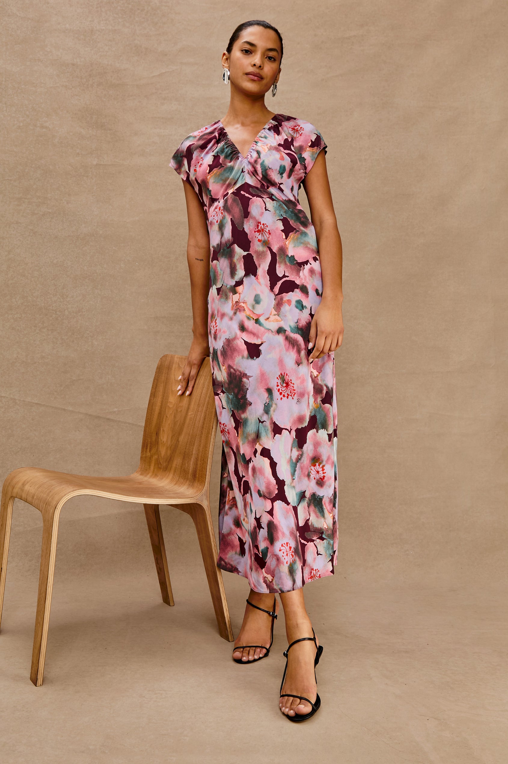 KOURT DRESS - MAGENTA VERBENA