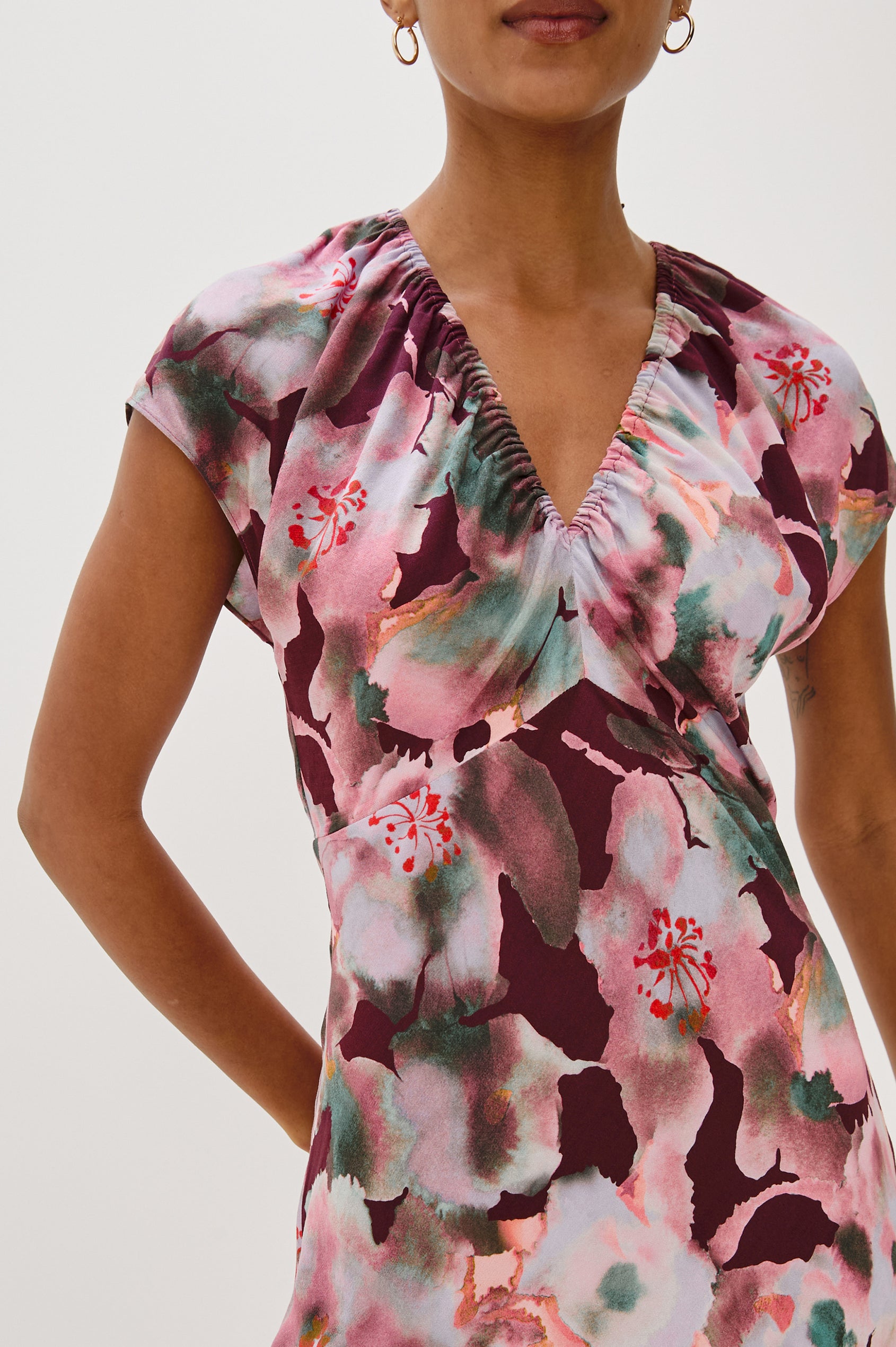 KOURT DRESS - MAGENTA VERBENA