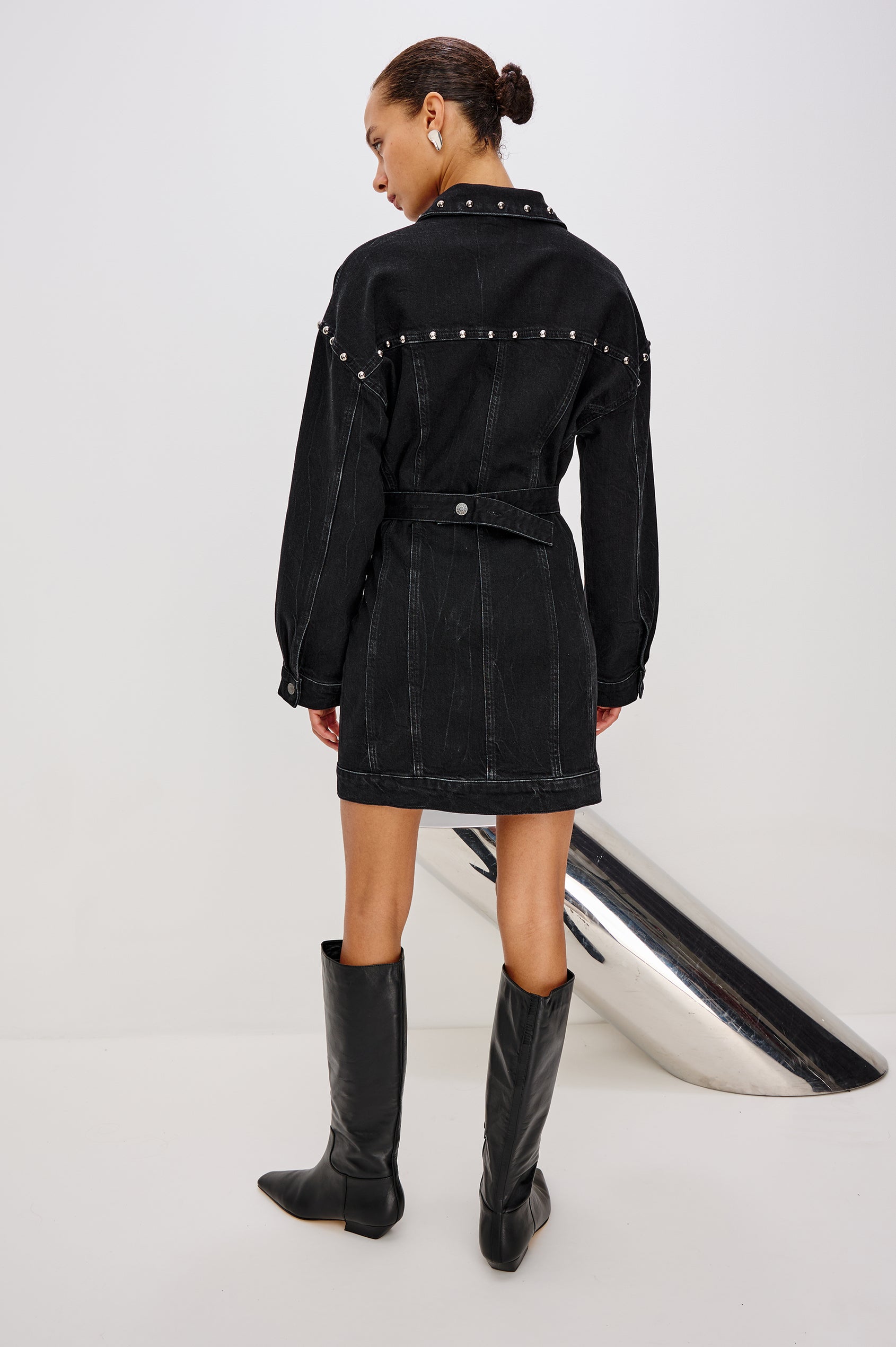 LADERA DRESS - BLACK STONE STUDDED Rails LADERA DRESS - BLACK STONE STUDDED Rails
