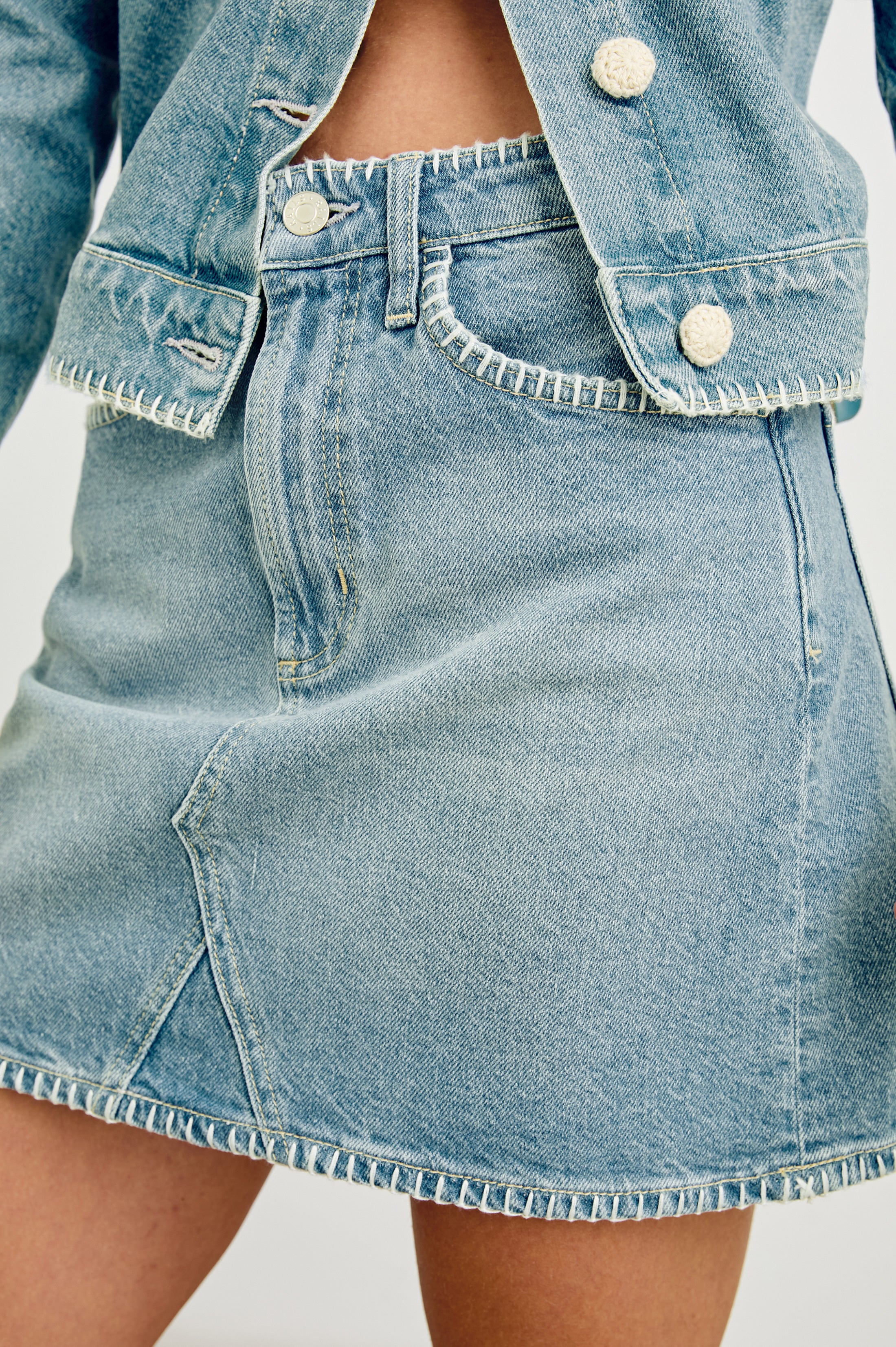 LAUREL SKIRT - HARBOR BLANKET STITCH – Rails