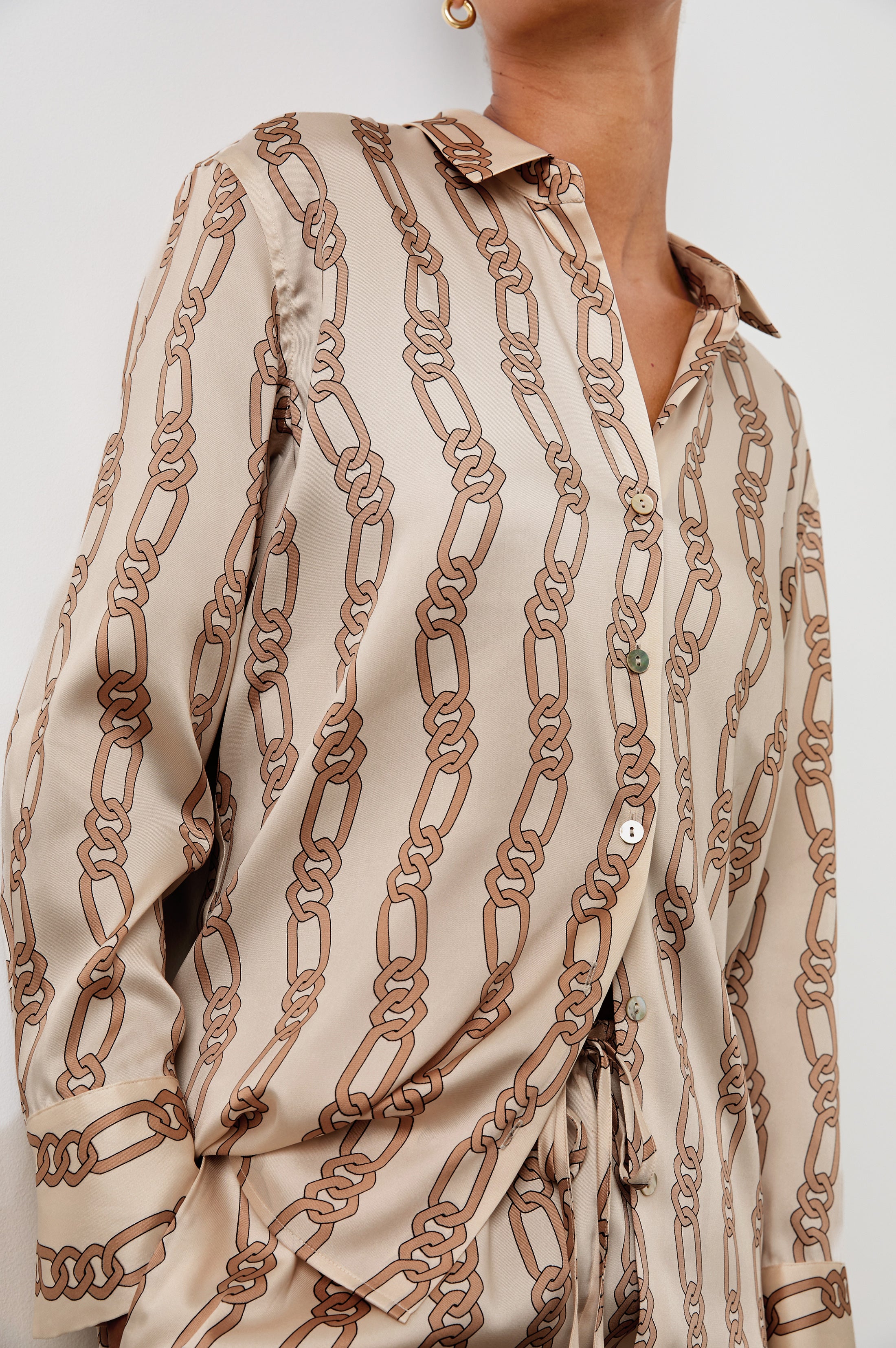 LEDGER SHIRT - IVORY GOLD LINK – Rails