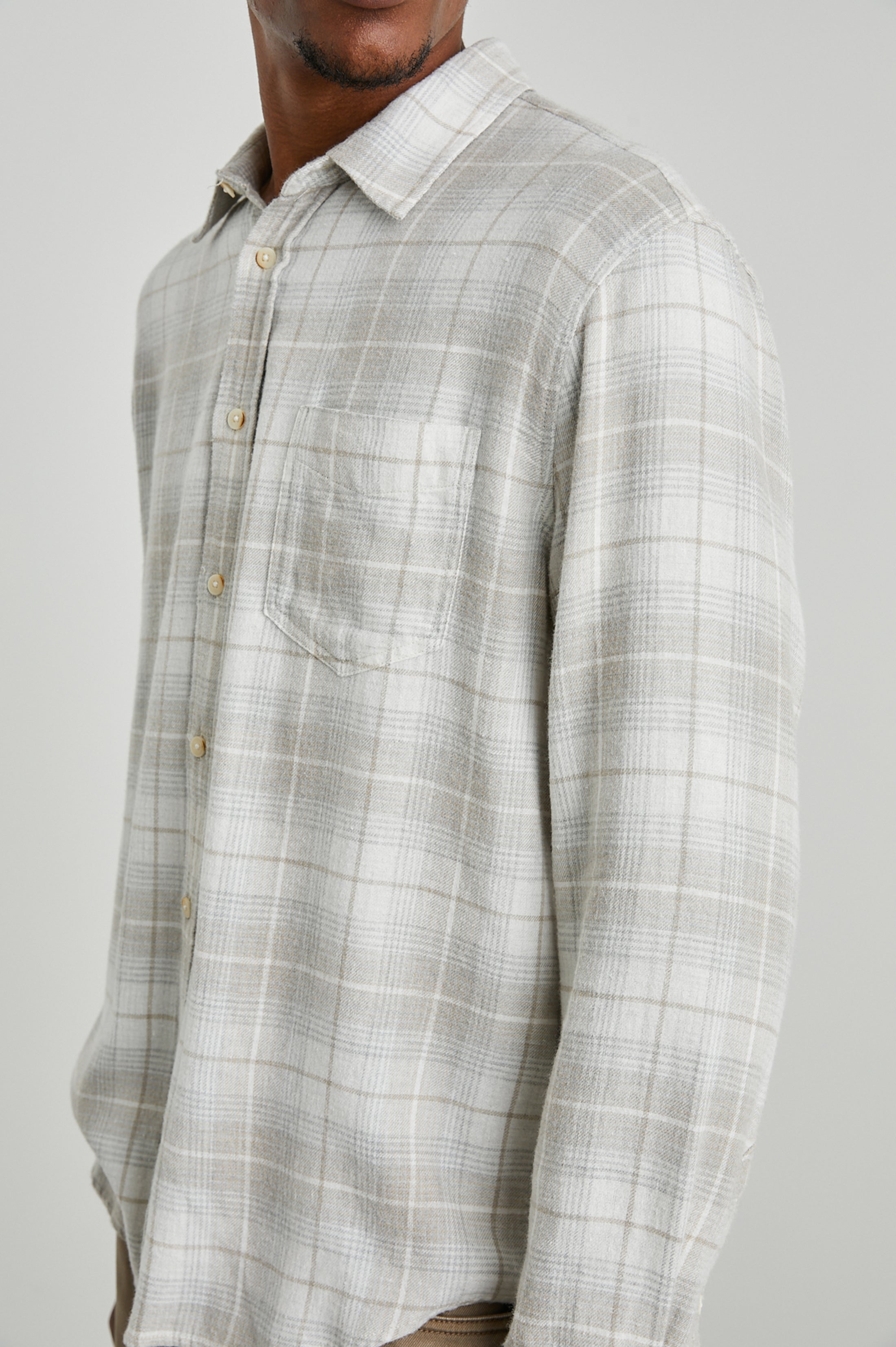 LENNOX SHIRT - WHEAT DOVE MELANGE – Rails