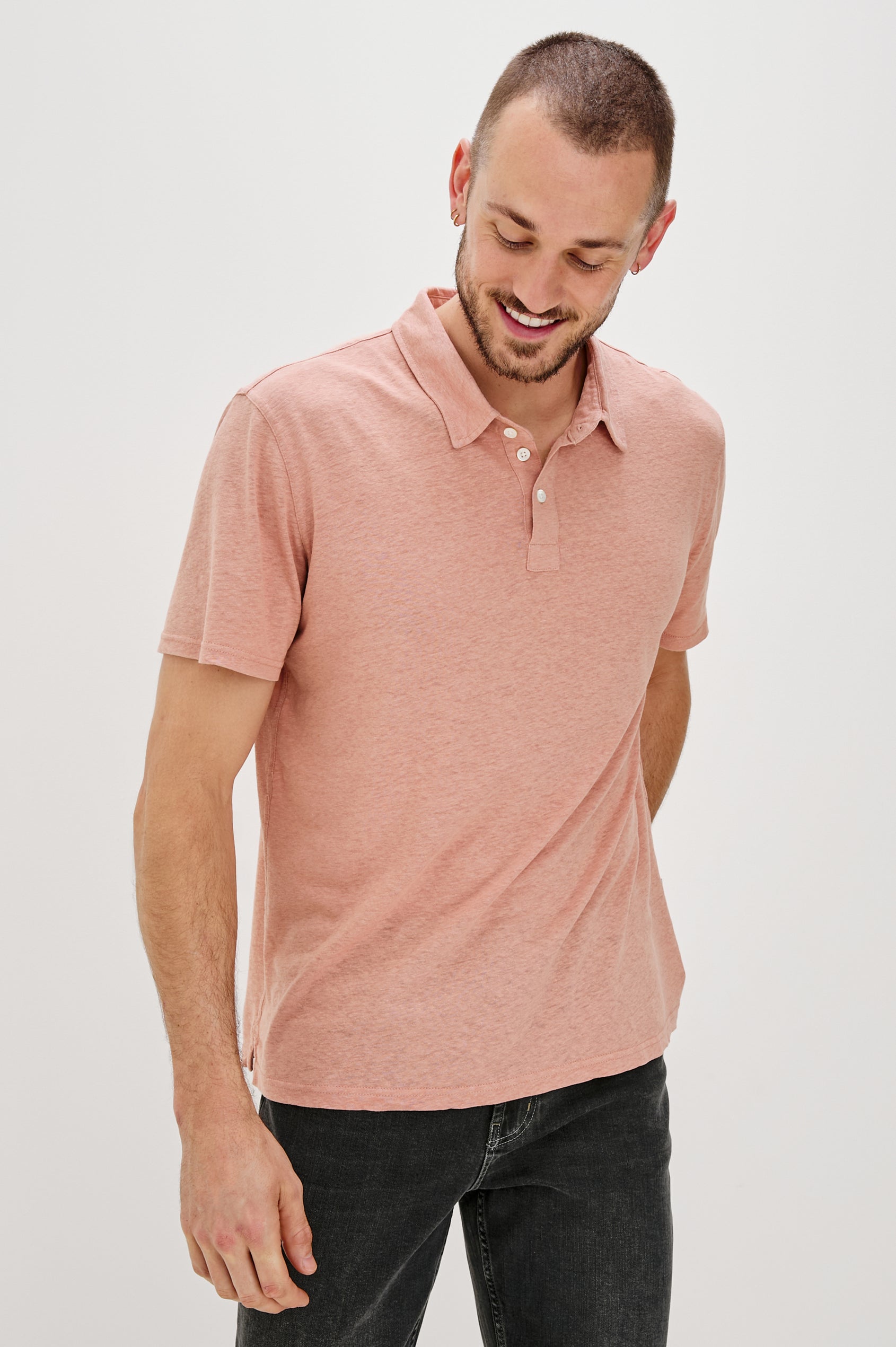 LEVANT POLO SHIRT FLAMINGO - FRONT
