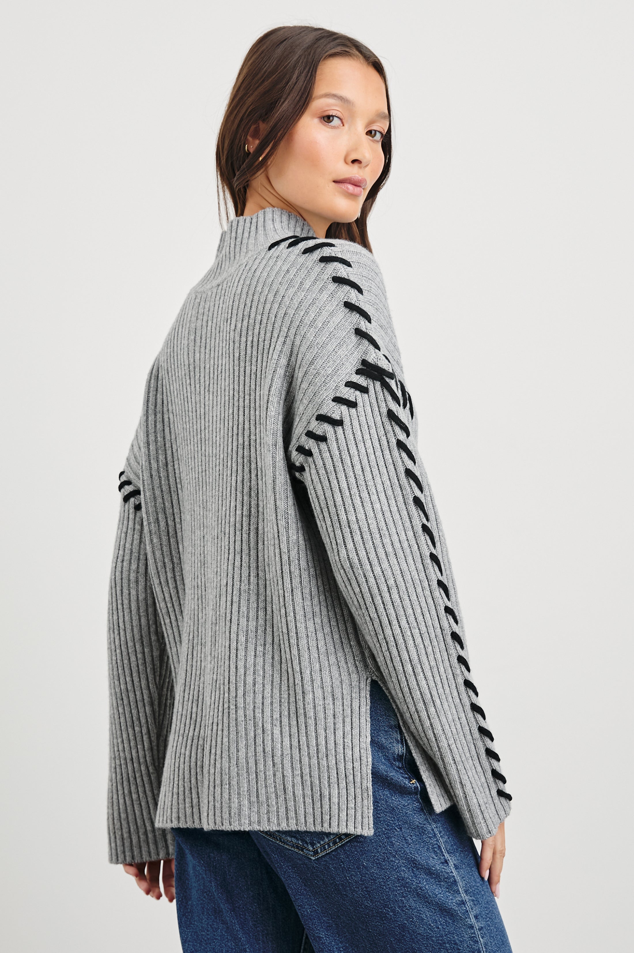 LIAM SWEATER - HEATHER GREY – Rails