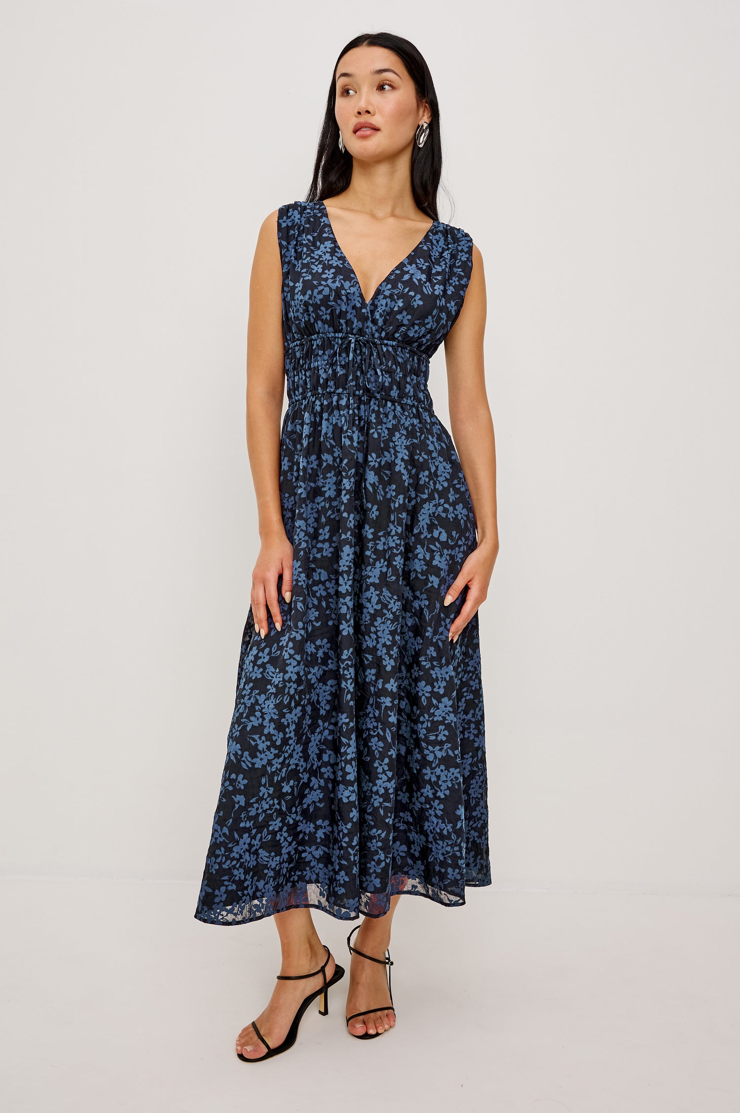 LILITH DRESS - MIDNIGHT SILHOUETTE FLORAL