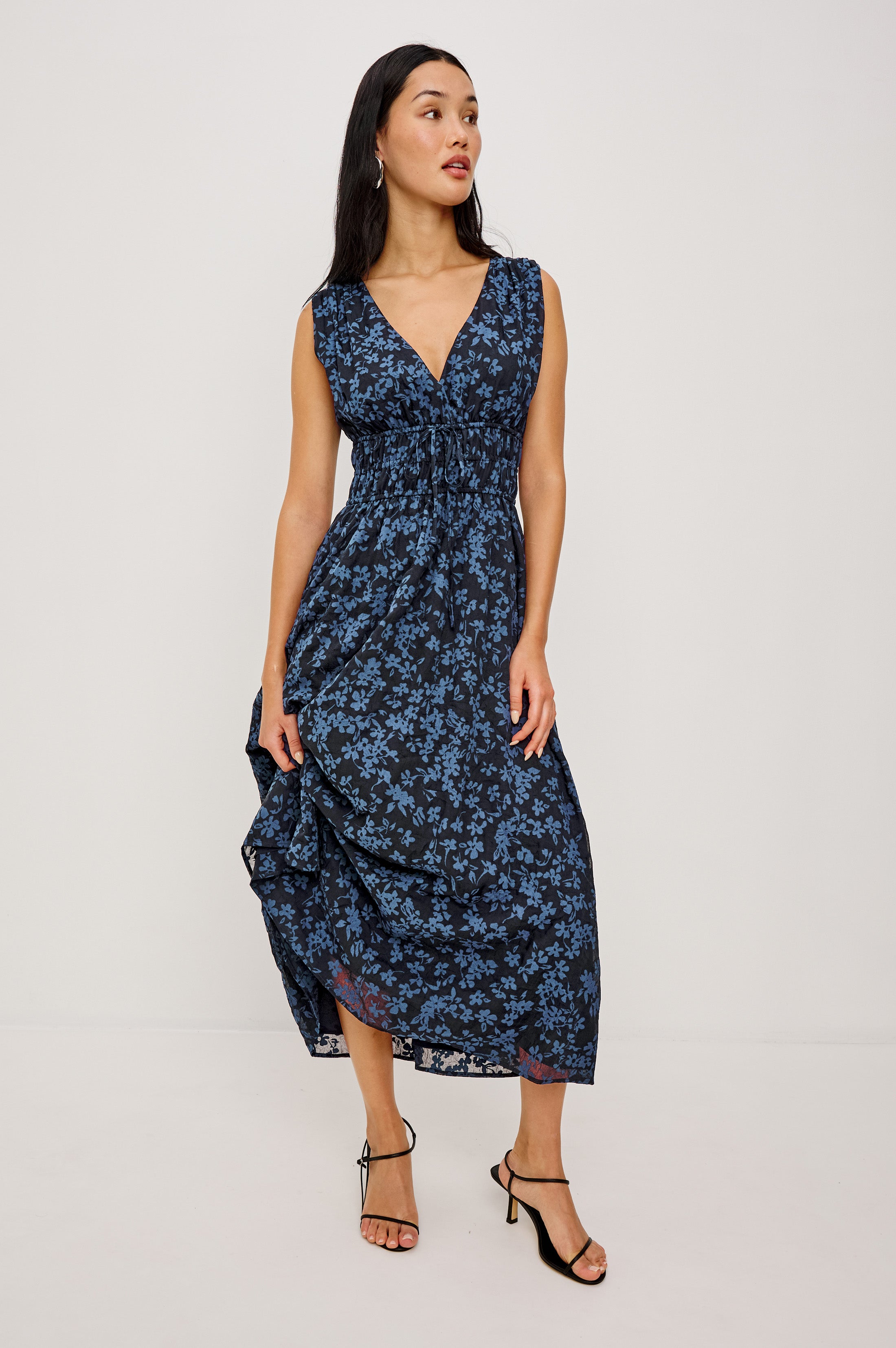 LILITH DRESS - MIDNIGHT SILHOUETTE FLORAL – Rails