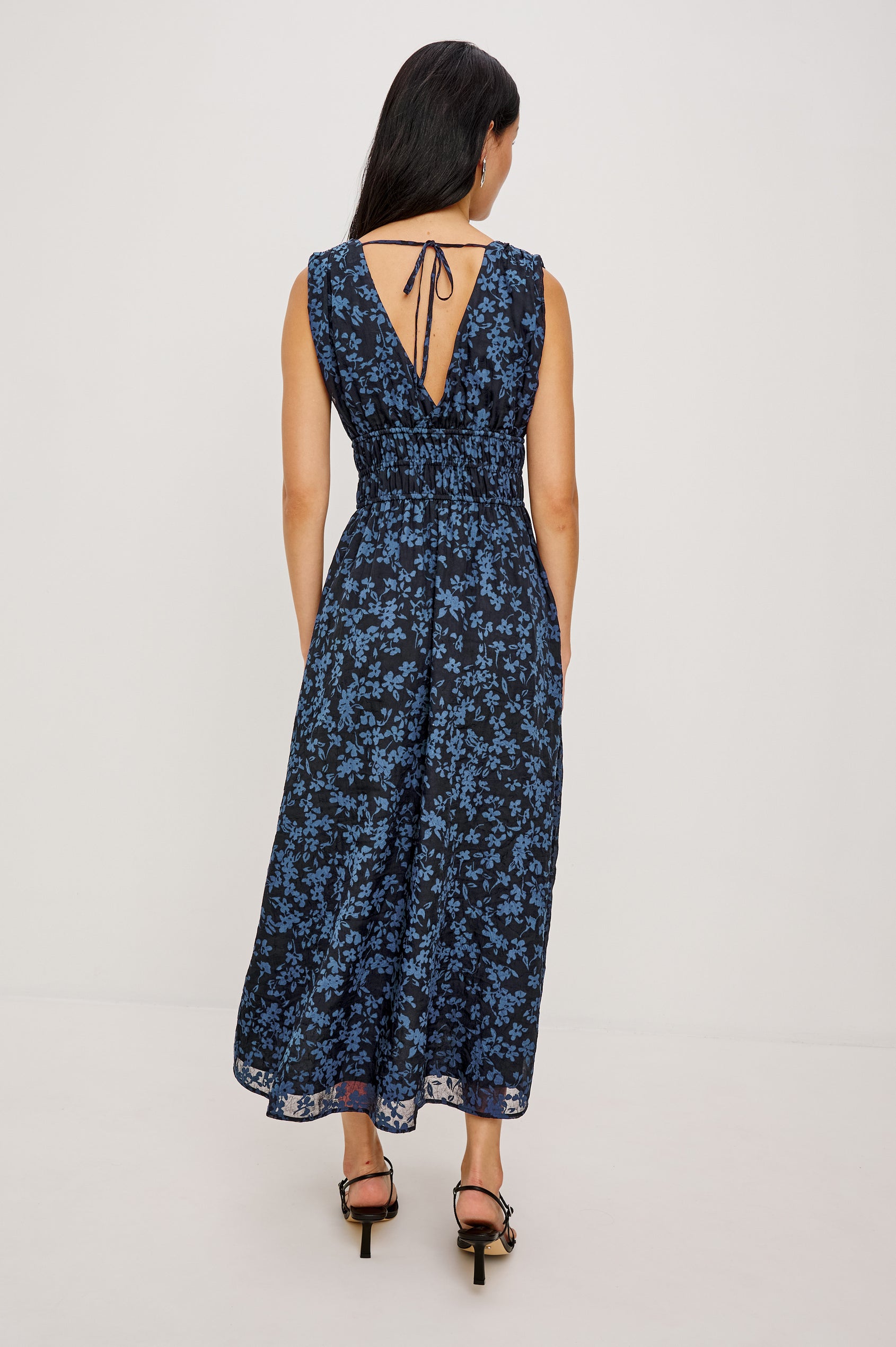LILITH DRESS - MIDNIGHT SILHOUETTE FLORAL