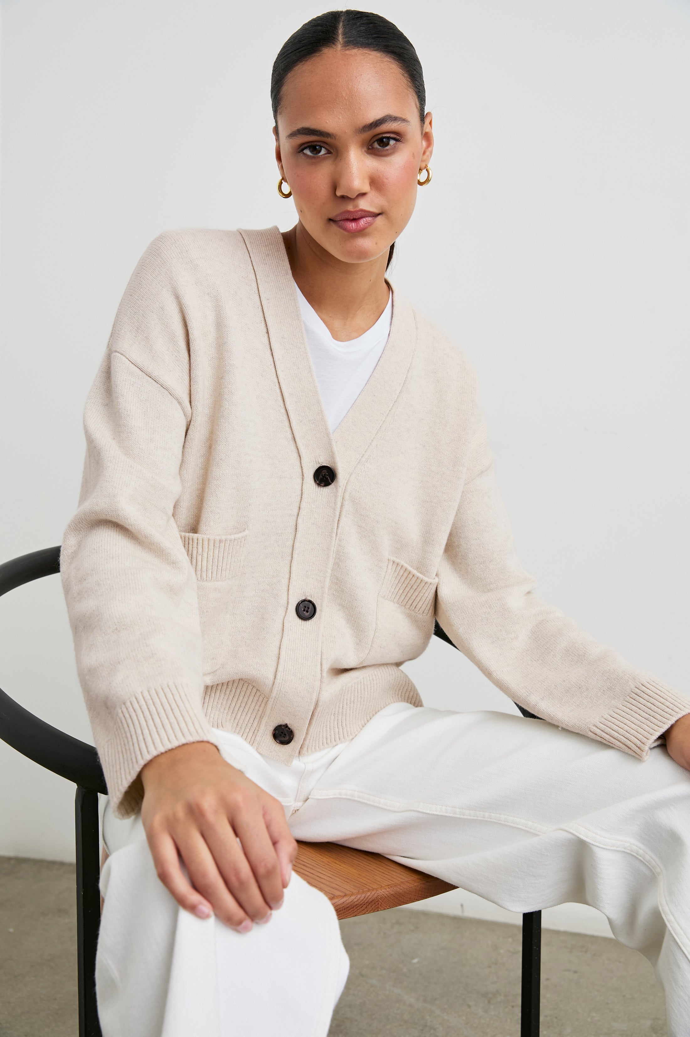 LINDI CARDIGAN - OATMEAL – Rails