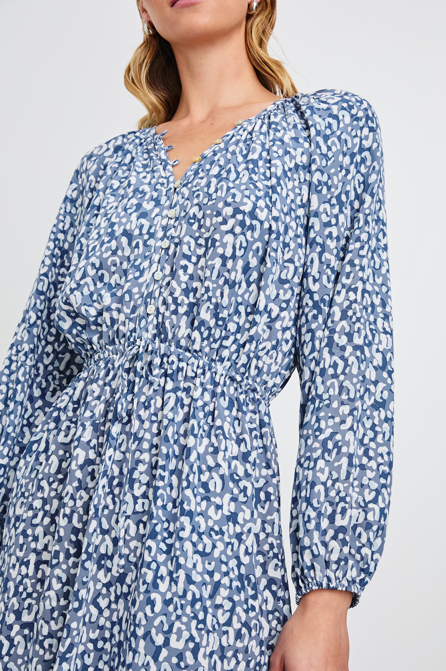 Rails - Women's Linnea Woven Dress - X-Small / Blue Mixed Cheetah Rails - Women's Linnea Woven Dress - X-Small / Blue Mixed Cheetah