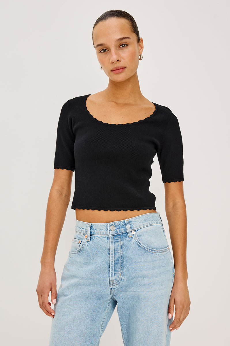LOUANNA TOP - BLACK – Rails