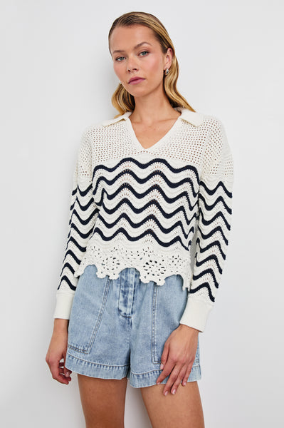 LOUISE SWEATER - WAVE STRIPE – Rails