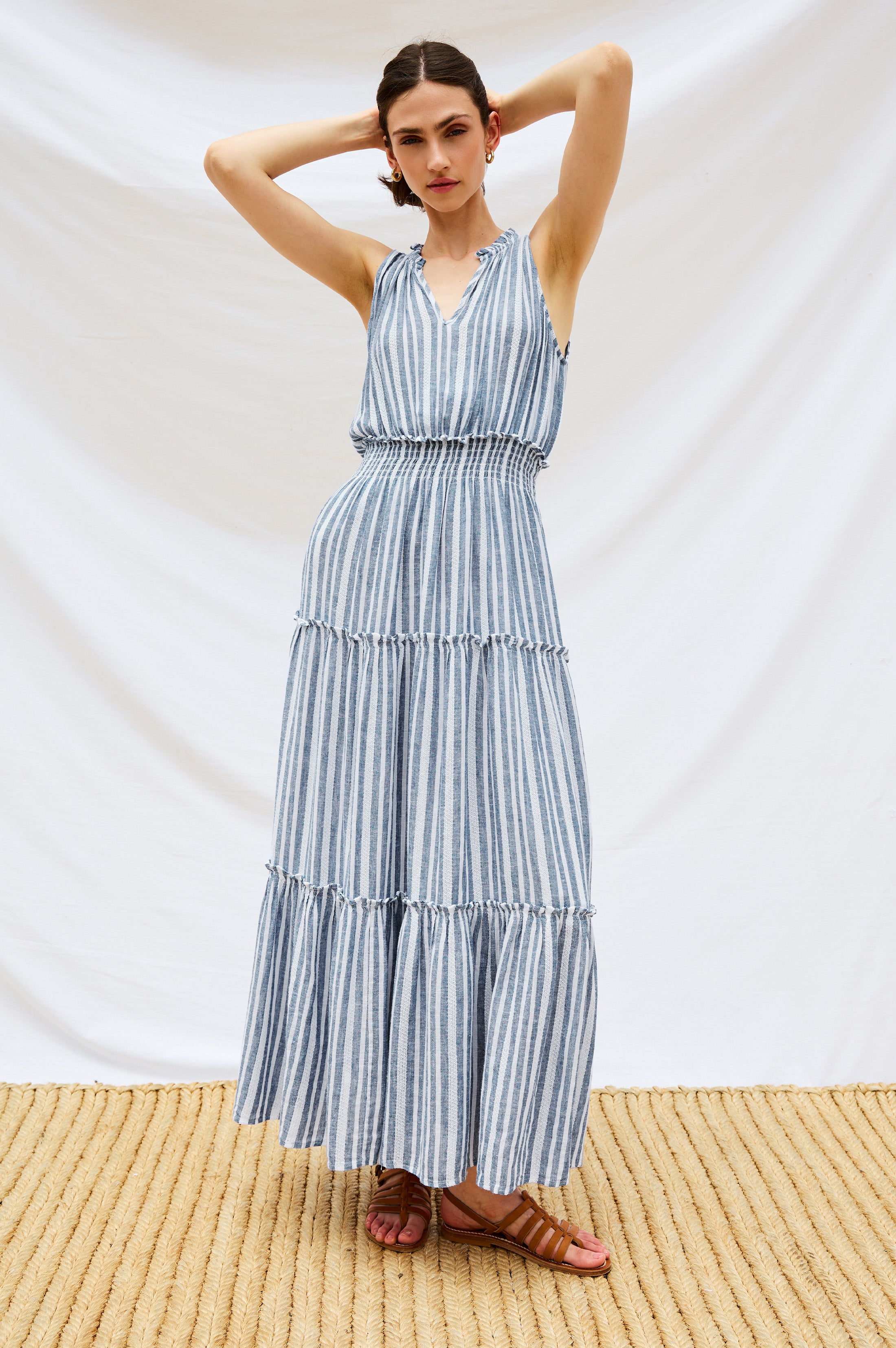 LOULOU DRESS - JALISCO STRIPE – Rails