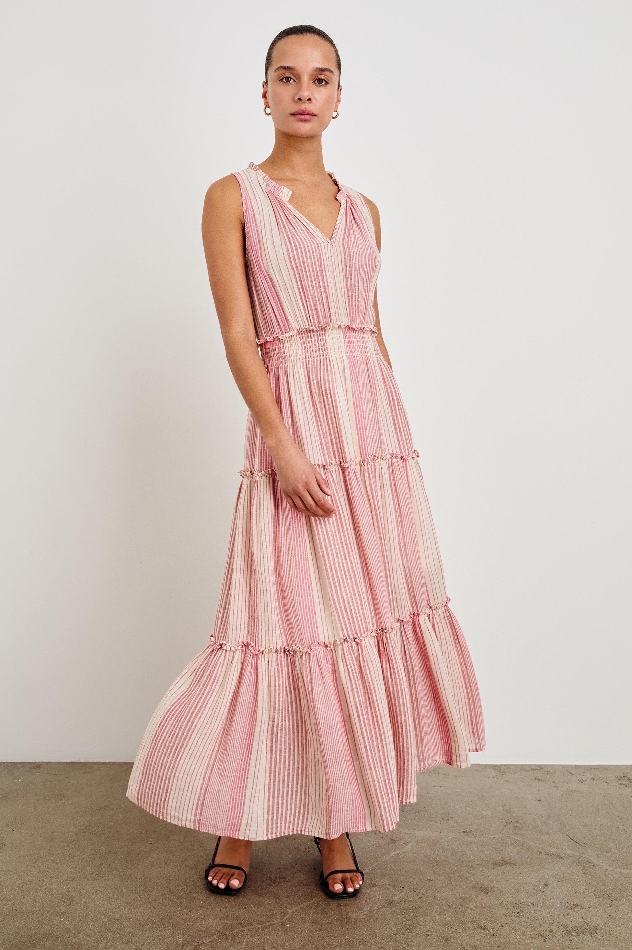LOULOU DRESS - SALERNO STRIPE – Rails