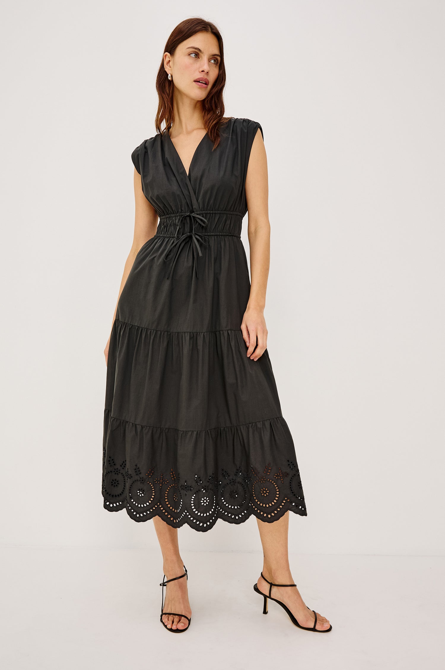 LUCIA DRESS - BLACK EYELET