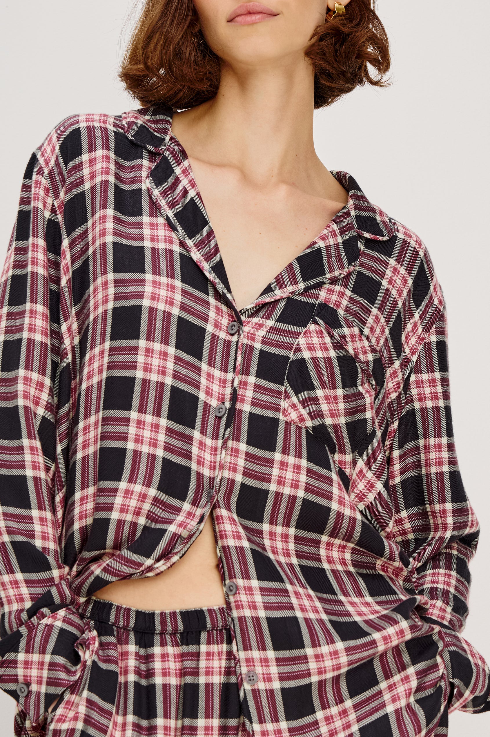 LUNA PAJAMA SET - ONYX PLUM