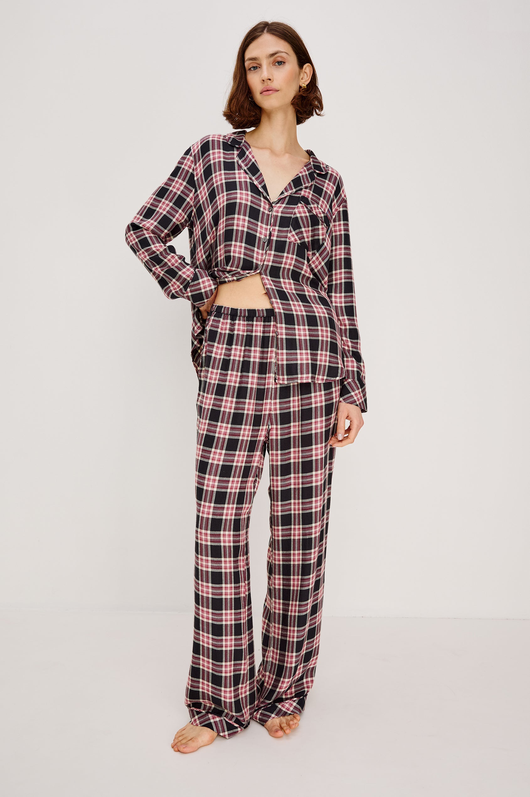 LUNA PAJAMA SET - ONYX PLUM